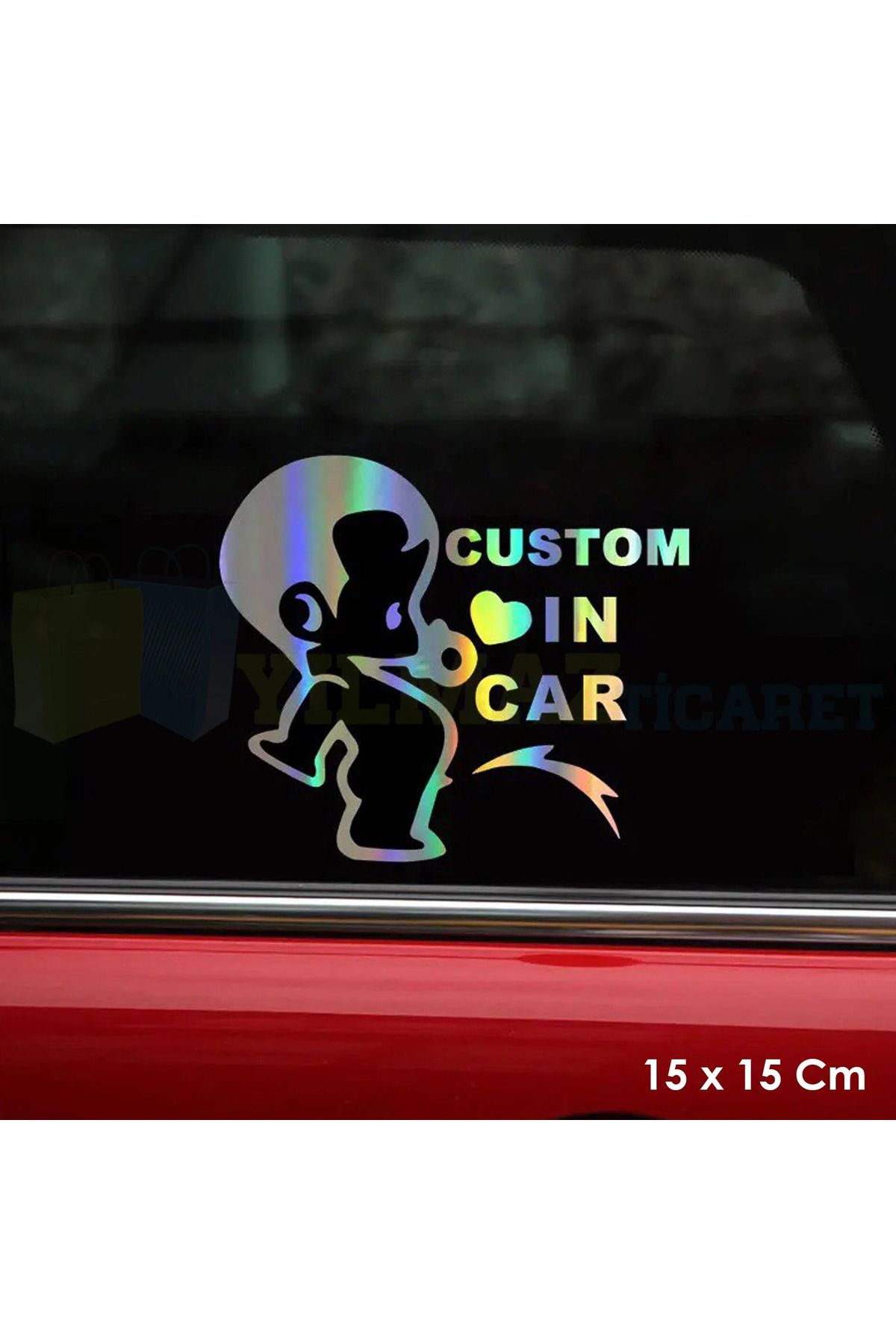 Home Işeyen Yaramaz Çocuk yeni süper hologram Oto Sticker