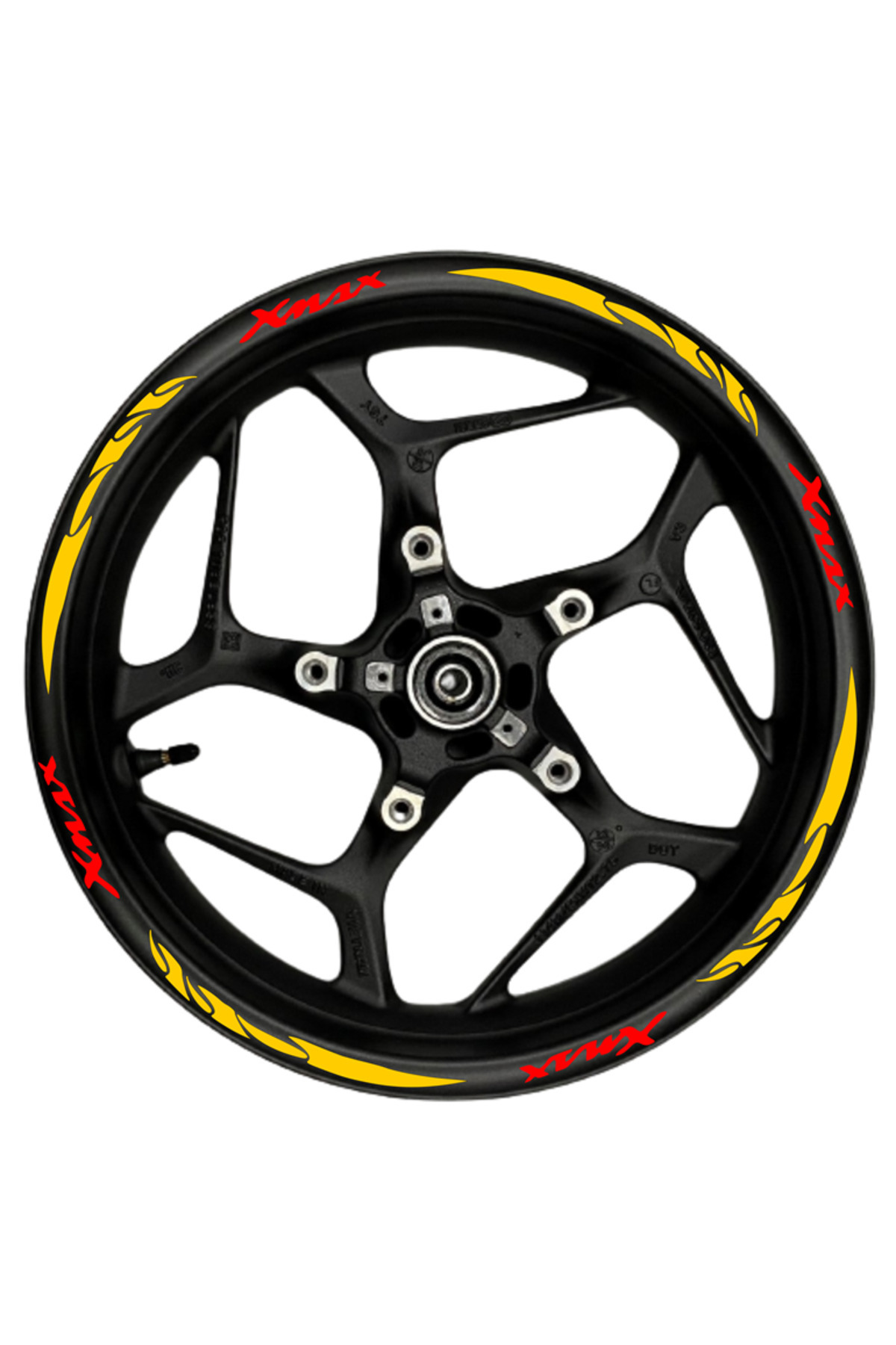 BİLGİMOLA Xmax kırmızı yazılı turuncu reflektif pençe şeritli