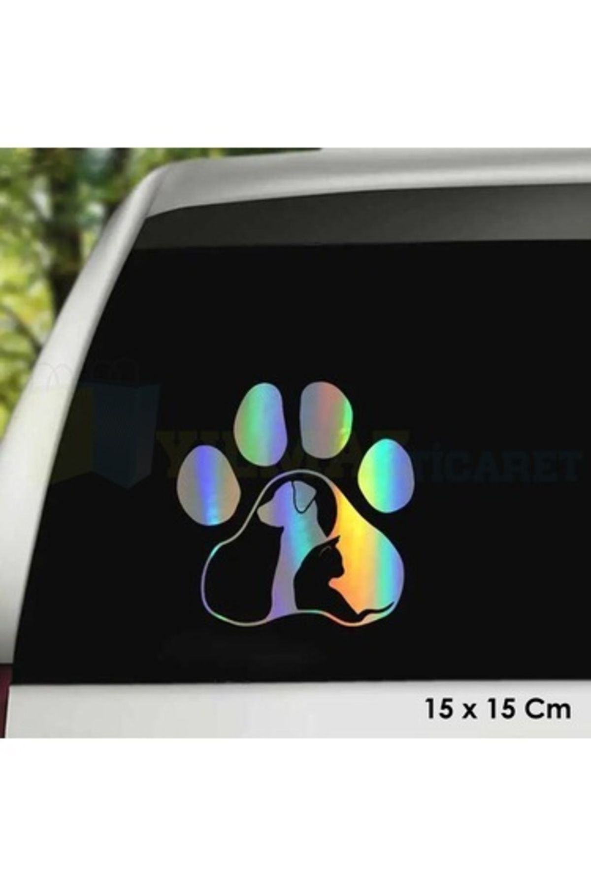 Home Kedi Köpek Pati yeni süper hologram Oto Sticker