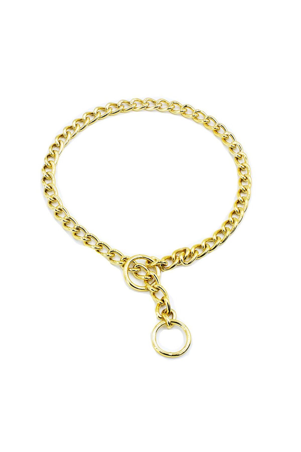 OEM Eğitim Serisi Zincirli Köpek Boyun Tasması 3,5x55 cm - Gold