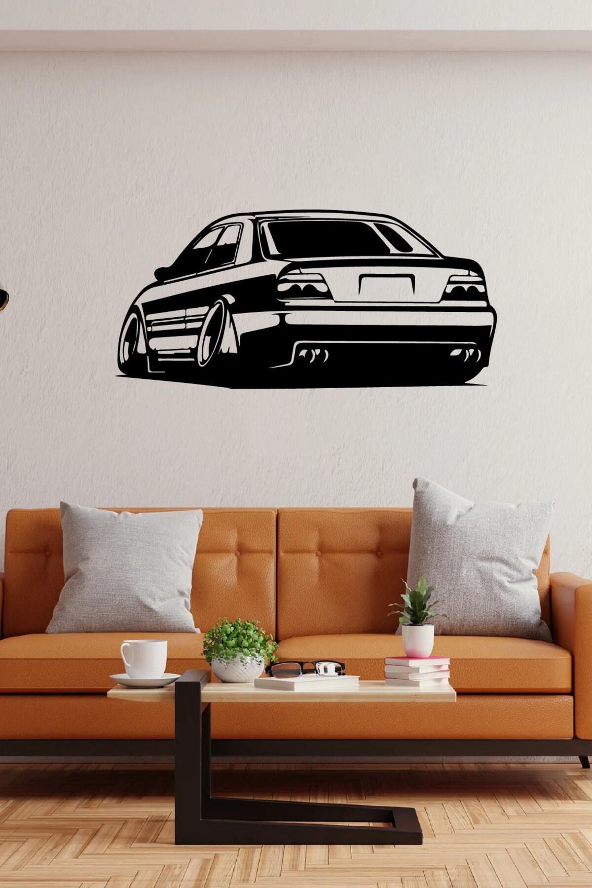 MLH STORE Bmw E36 Modifiyeli Araba Duvar Sticker Yapıştırma (SUDAN VE NEMDEN ETKİLENMEZ)