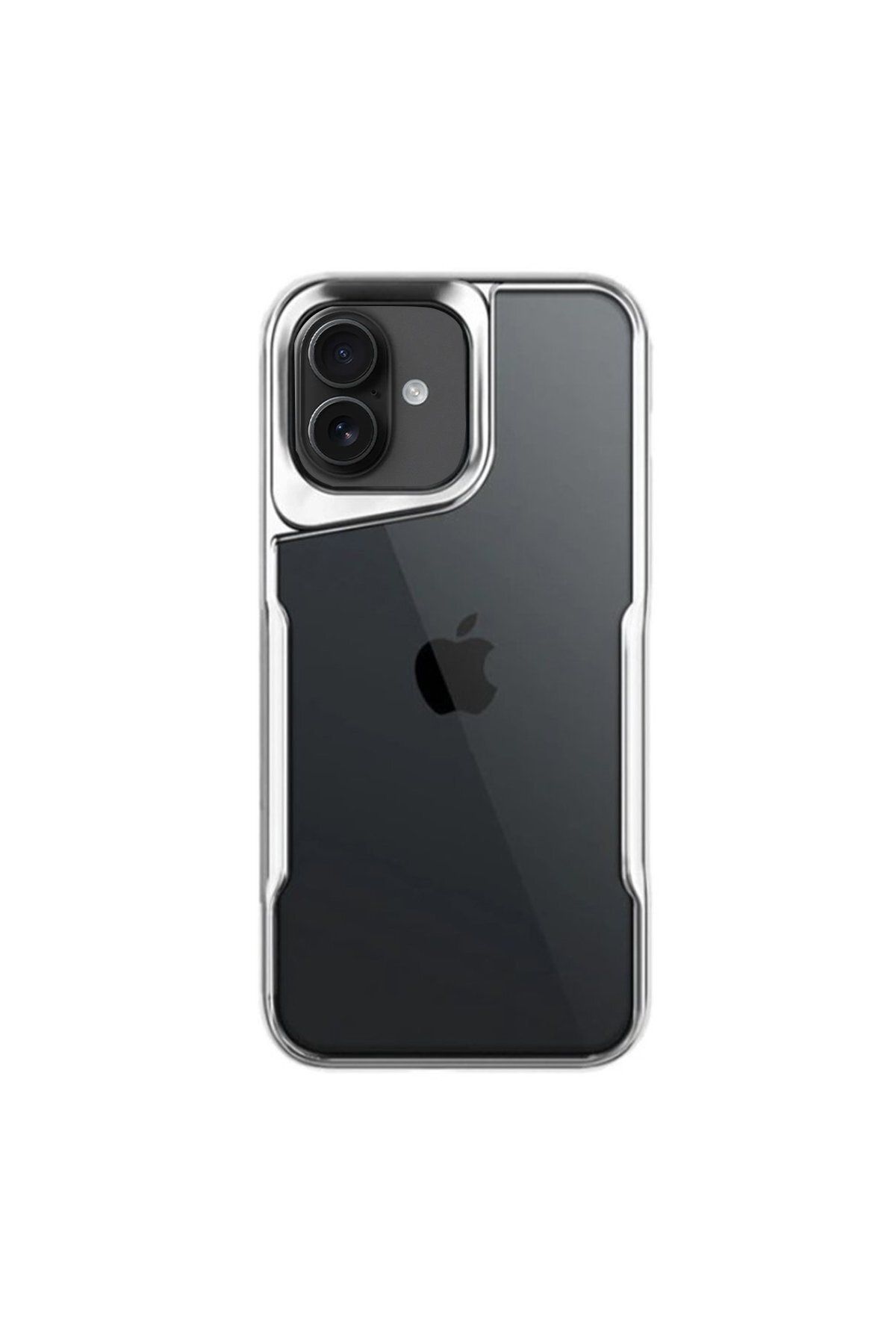 NewFace iPhone 16 Kılıf Boyi Silikon Kapak - Gümüş WLZOR