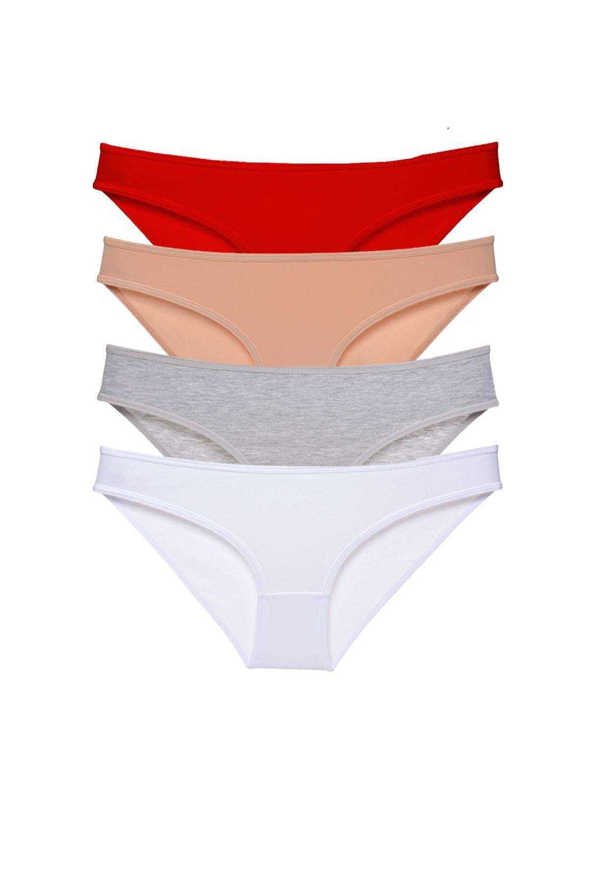 Pink Stil 4 adet Süper Eko Set Likralı Kadın Slip Külot 531 Pink Stil