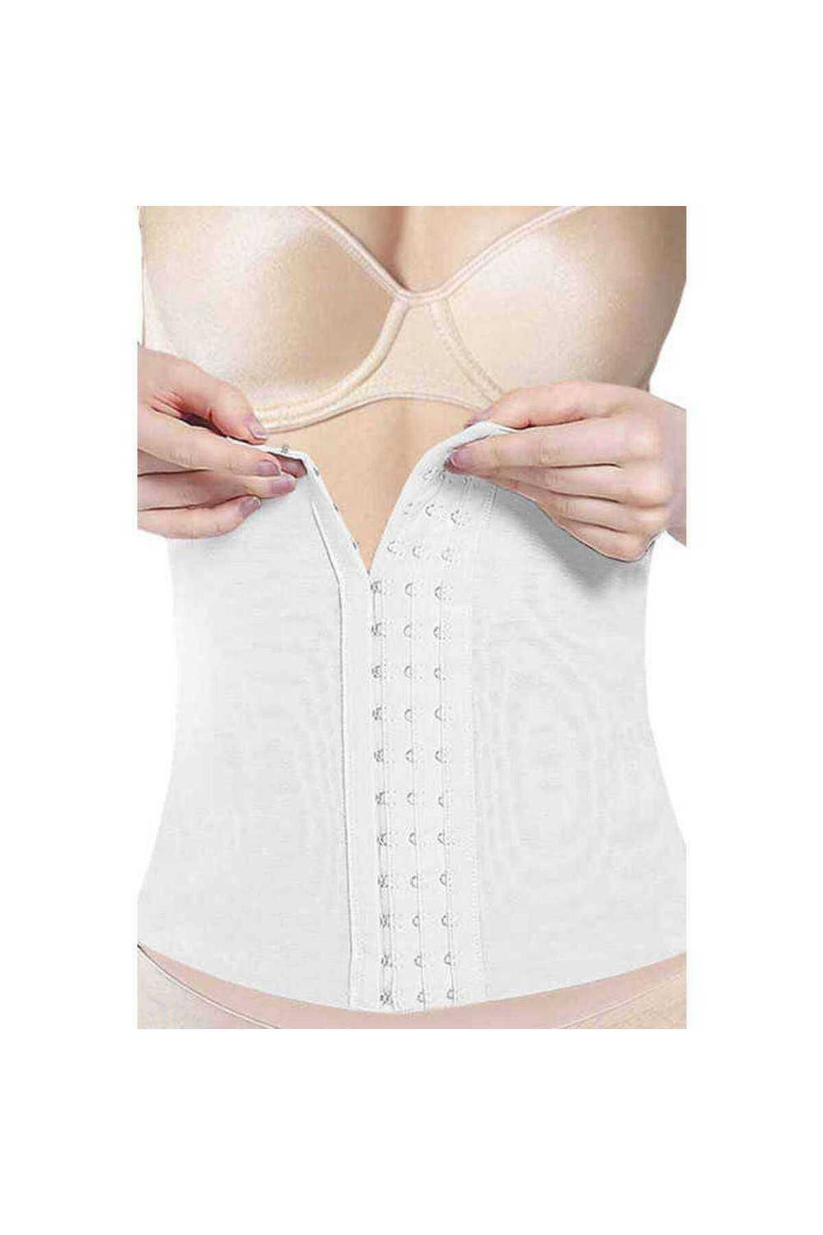 Pink Stil Elit Life Göbek Bel Inceltici Karın Toparlayıcı Kadın Korse Beyaz 886 Pink Stil