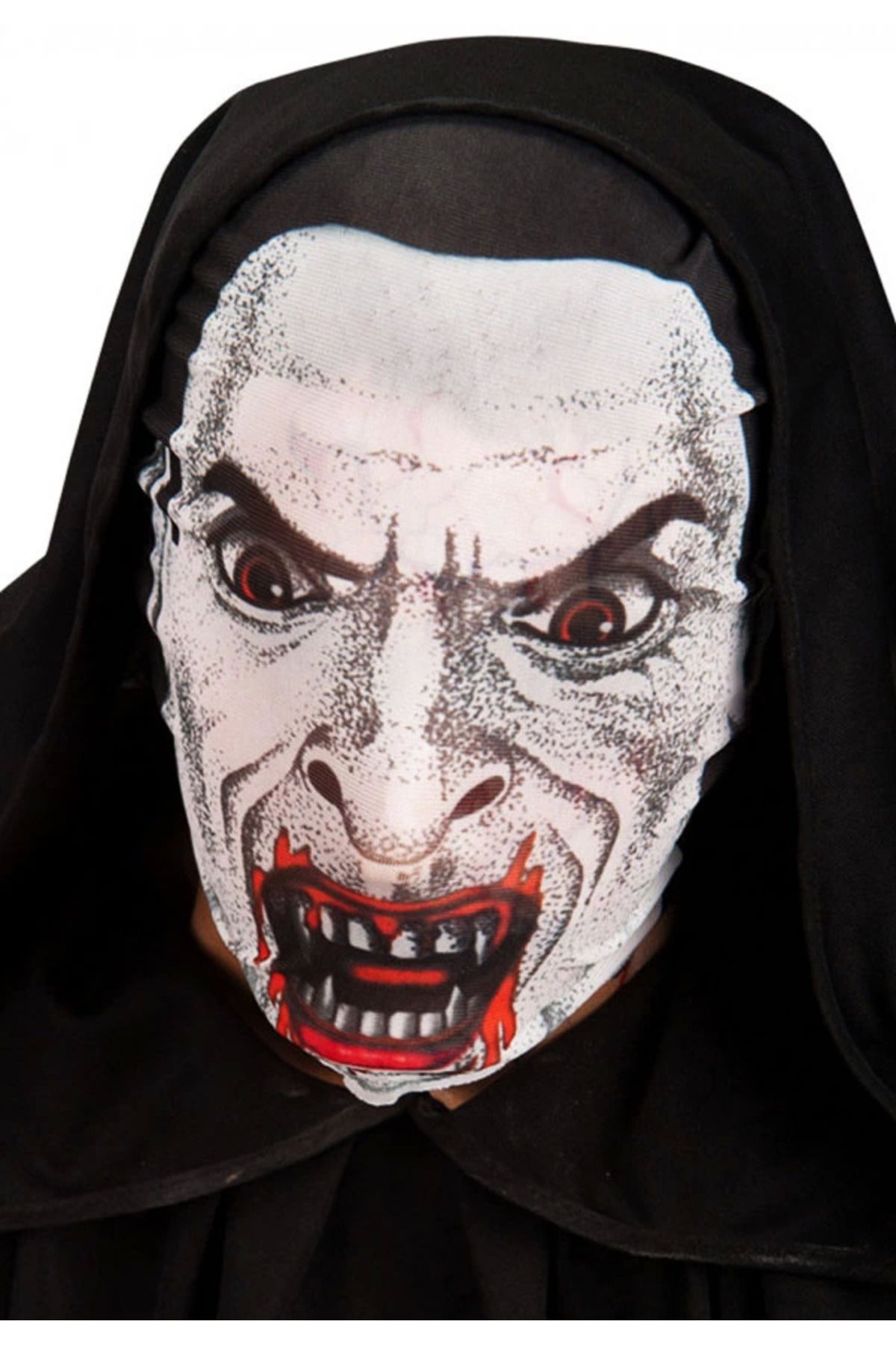 YNT İthalat Kafaya Tam Geçmeli Bez Vampir Maskesi - Streç Korku Maskesi - 3d Baskılı Maske Model 2