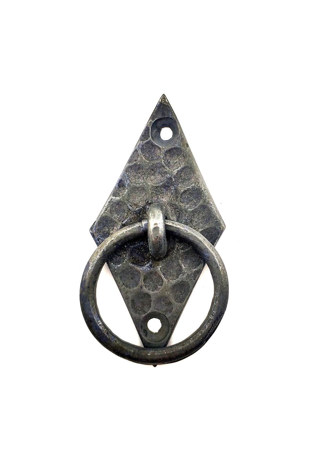 DENİZBİLİŞİM Antika Tarz Dekoratif Pirinç Dik Baklava Halka , Mobilya Kulbu - 82X41 Mm, Oksit