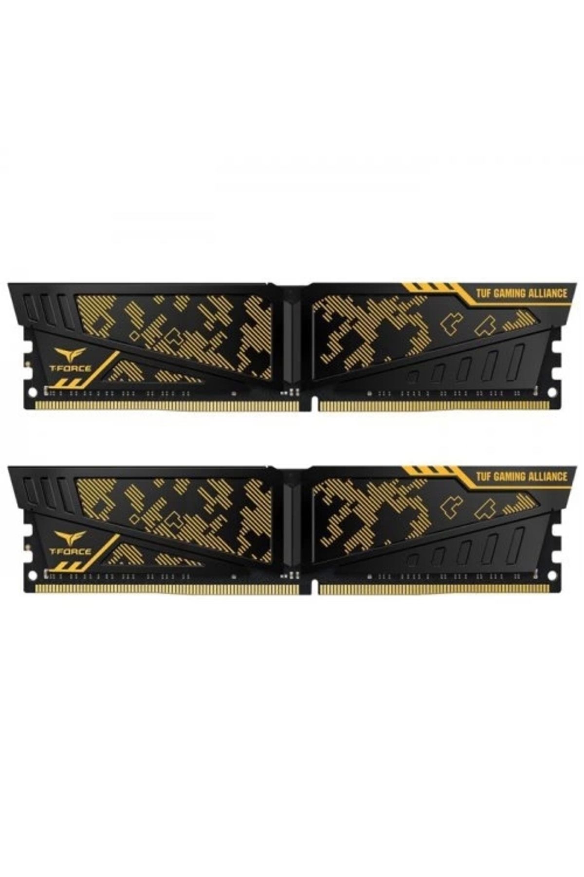 TEAM 16gb (2X 8GB) Ddr4 3200mhz Cl16 Dual Kıt Rgb Pc Ram Tforce Tuf Yellow