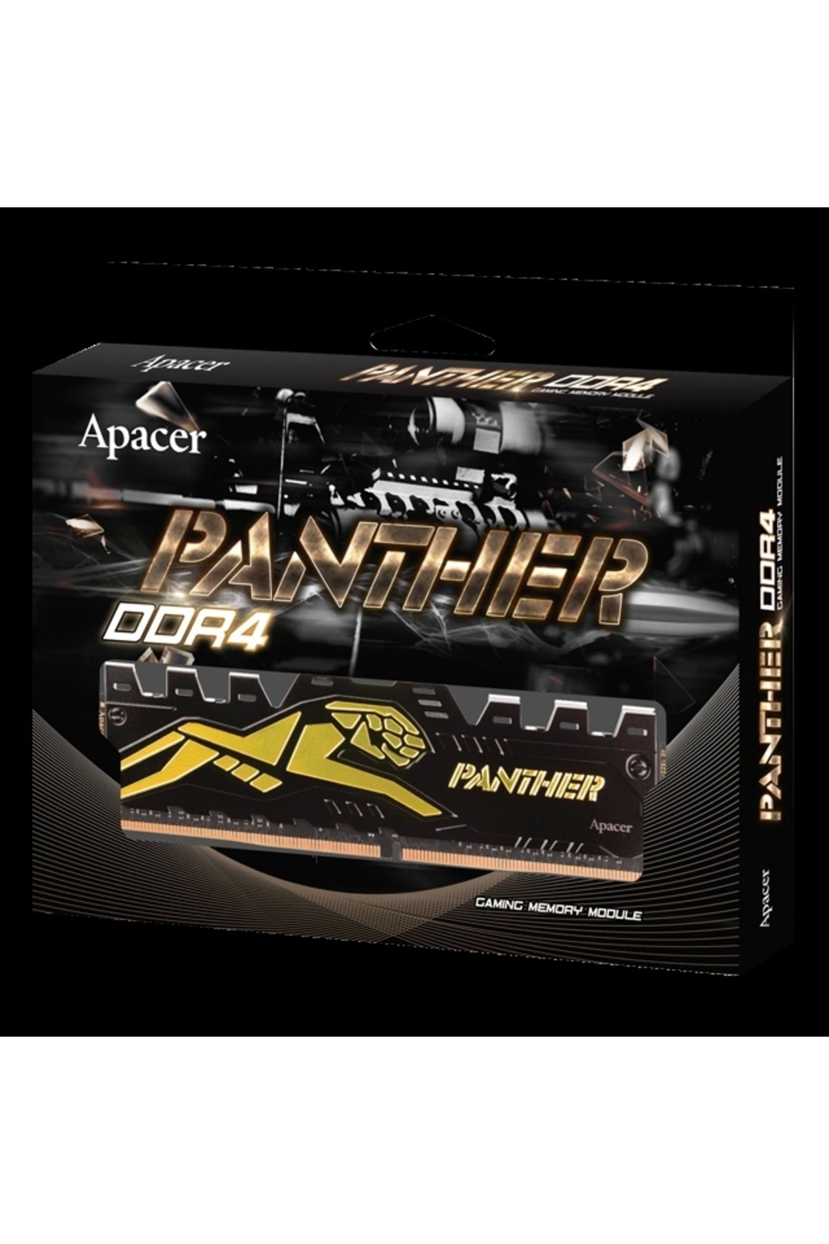 Apacer-Panther Black-gold 8gb (1X8GB) 3200mhz Cl16 Ddr4 Gaming Ram (AH4U08G32C28Y7GAA-1) 2