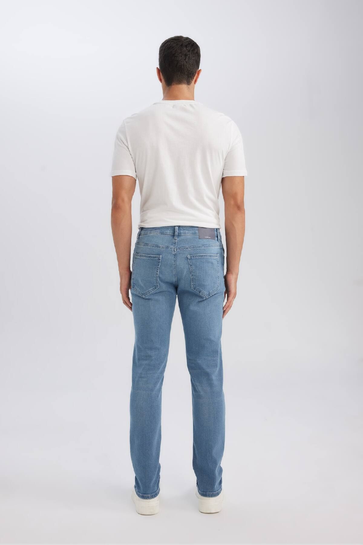 شلوار جین آبی مردانه PEDRO SLIM FIT باریک قالب کمر D0026AX24AU Defacto