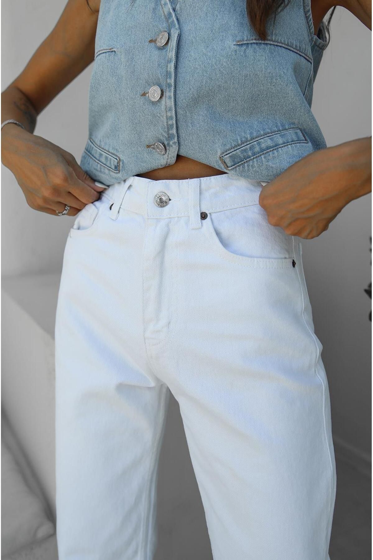 Havoş-Ecru Straight Jean 4