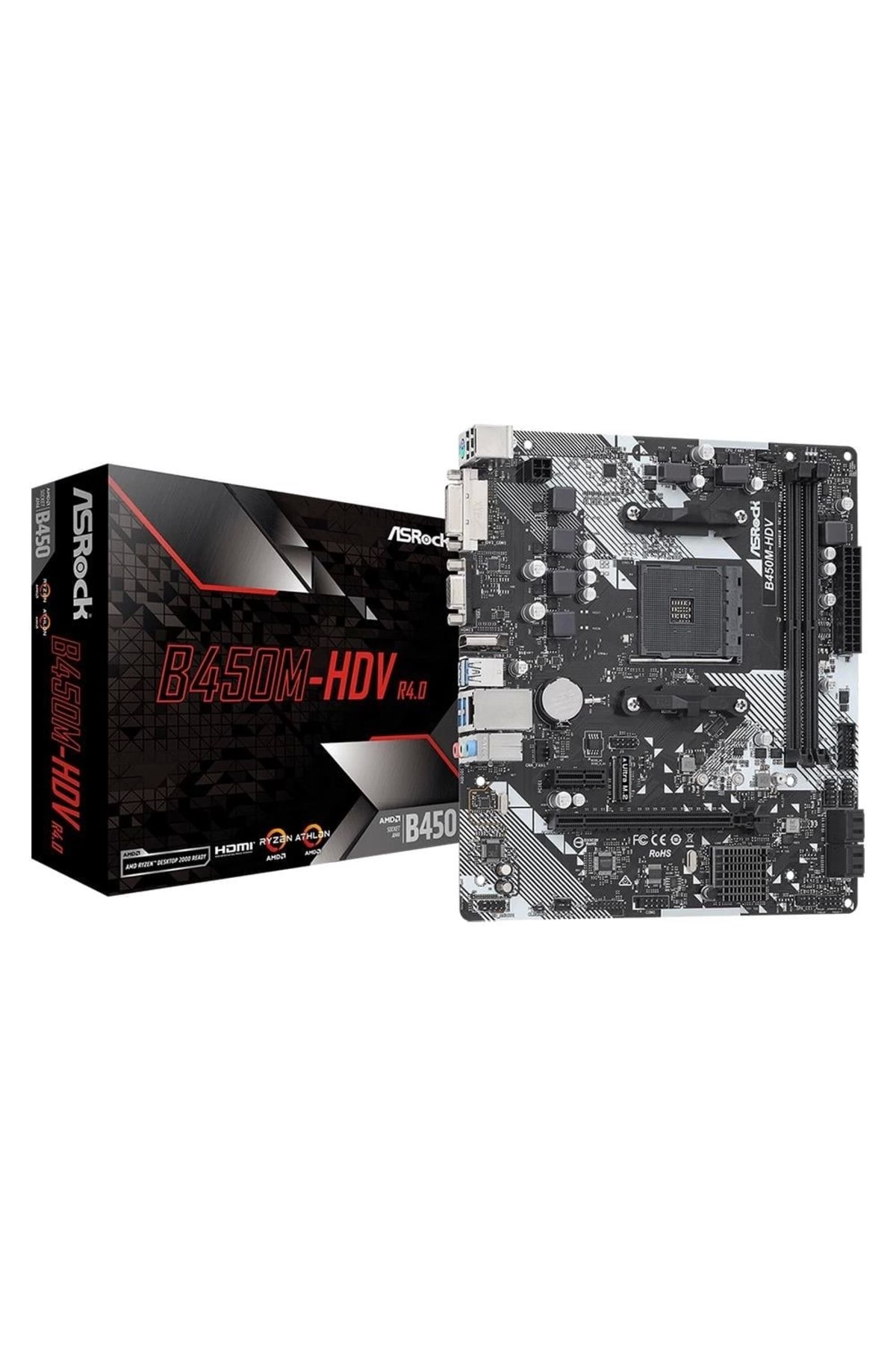 ASROCK B450m-hdv R4.0 M.2 Matx Am4 Anakart