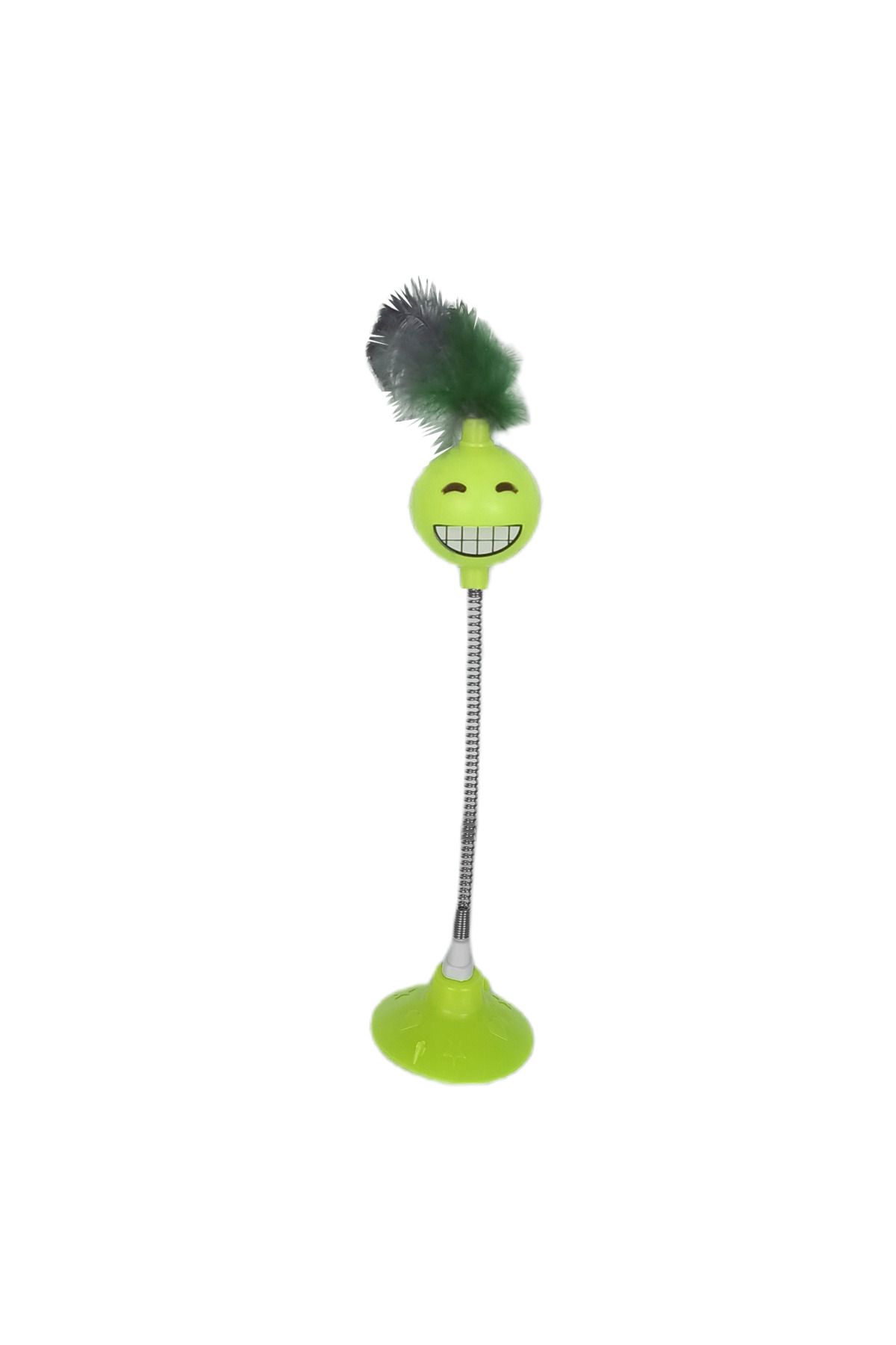 OEM Yaylı Vantuzlu Hacıyatmaz Kedi Oyuncağı 30 cm Yeşil