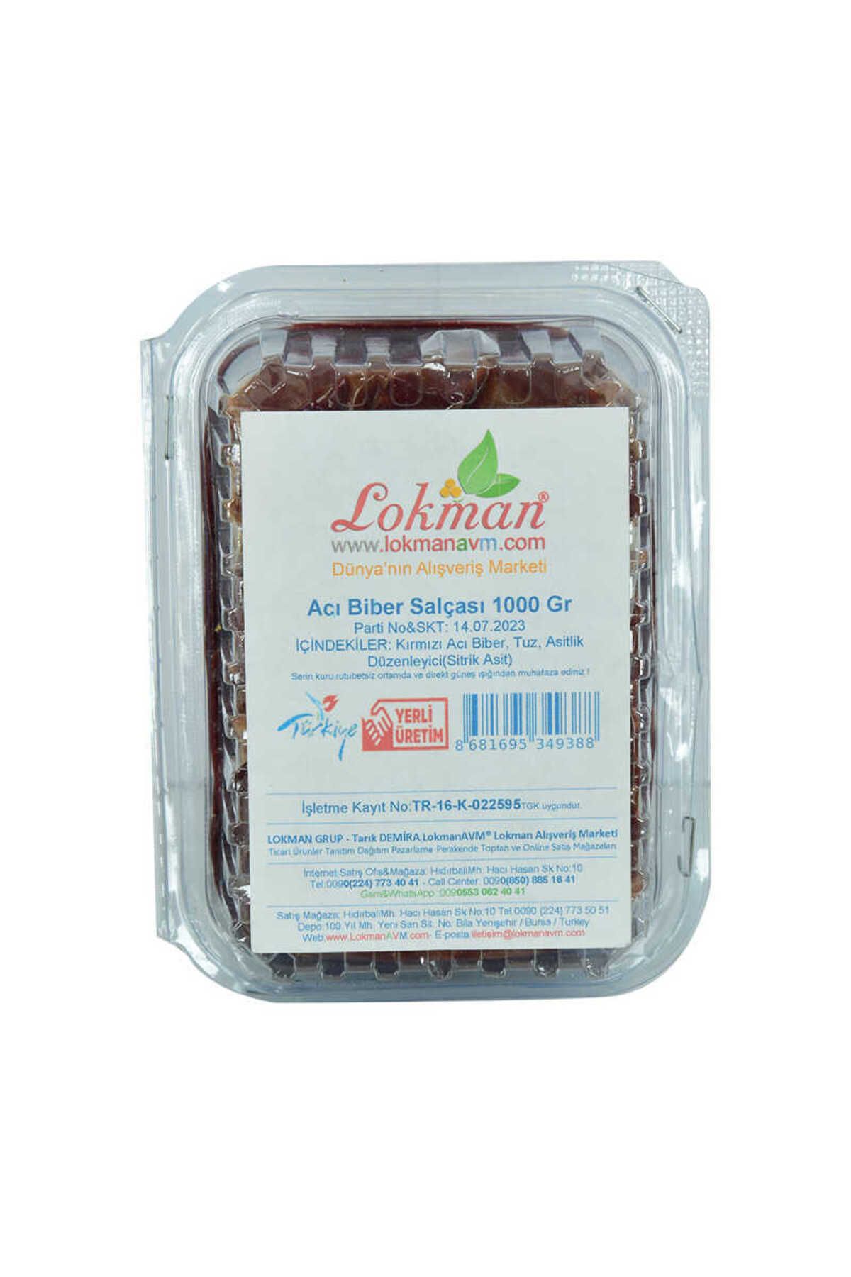 OEM Acı Biber Salçası 1000 Gr Paketli Kutulu