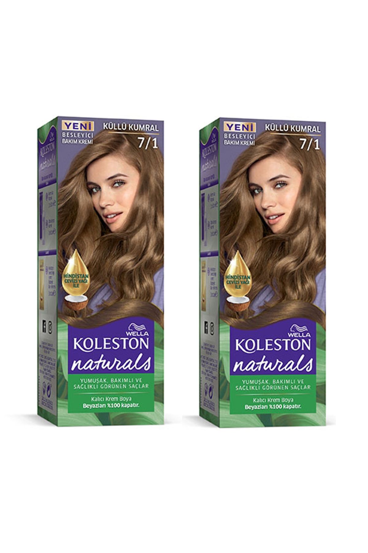 edikli store Naturals Saç Boyası Küllü Kumral 7/1 2x Paket