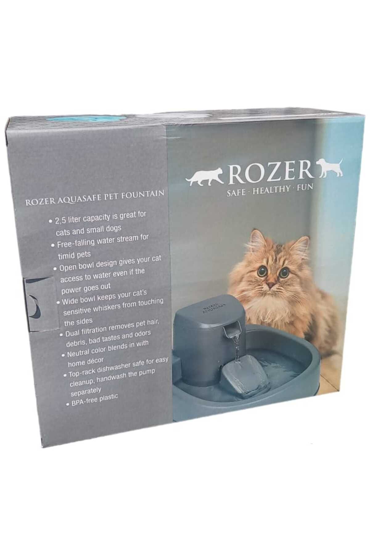 pazarella Aqusafe Otomatik Kedi Köpek Su Pınarı Ultra Sessiz 2,5 Lt Su Şelalesi Kedi Pınarı XWWAS01M