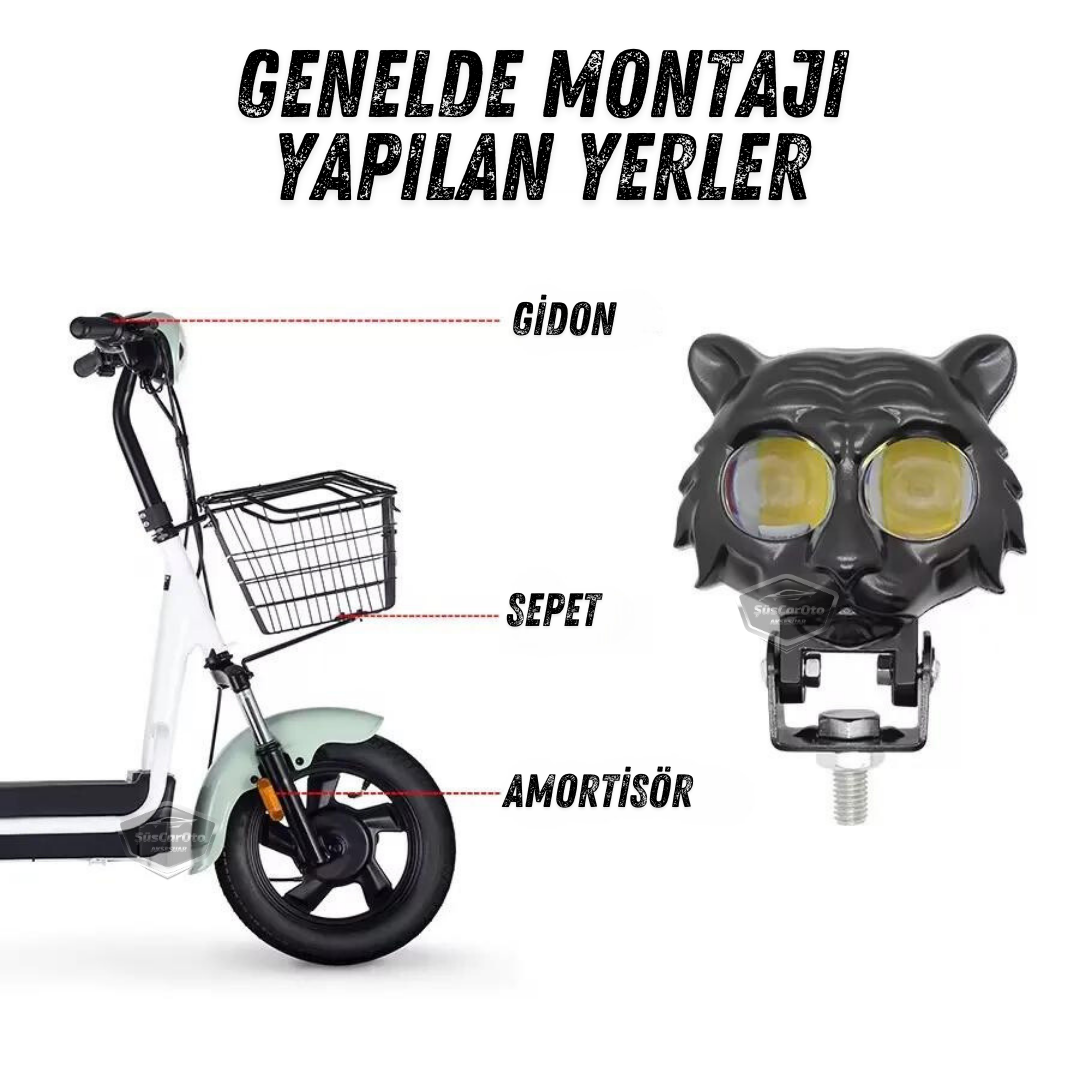 ŞüsCarOto Aksesuar Kedi Göz Sis Farı Çift Renk Sarı-Beyaz Araç ...