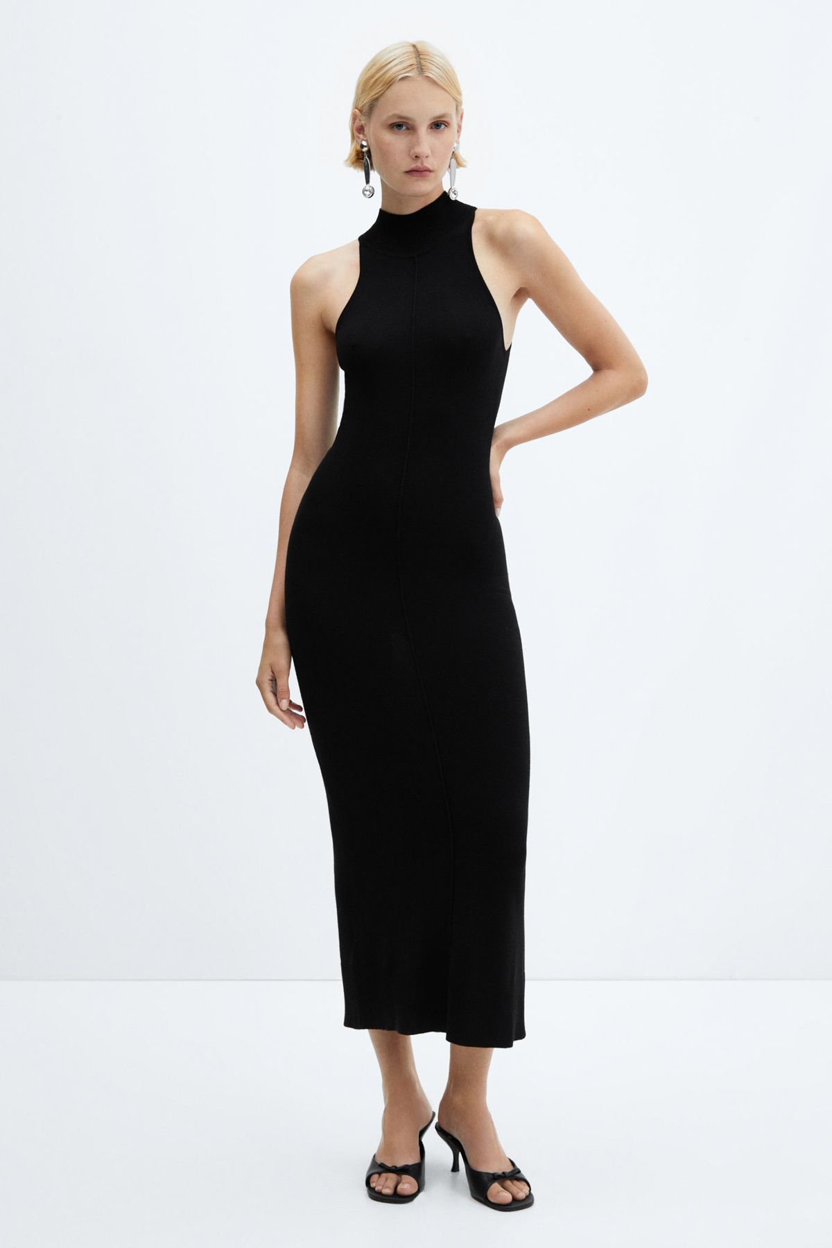 MANGO Woman-Slim Fit Dress - Touch Detail 1
