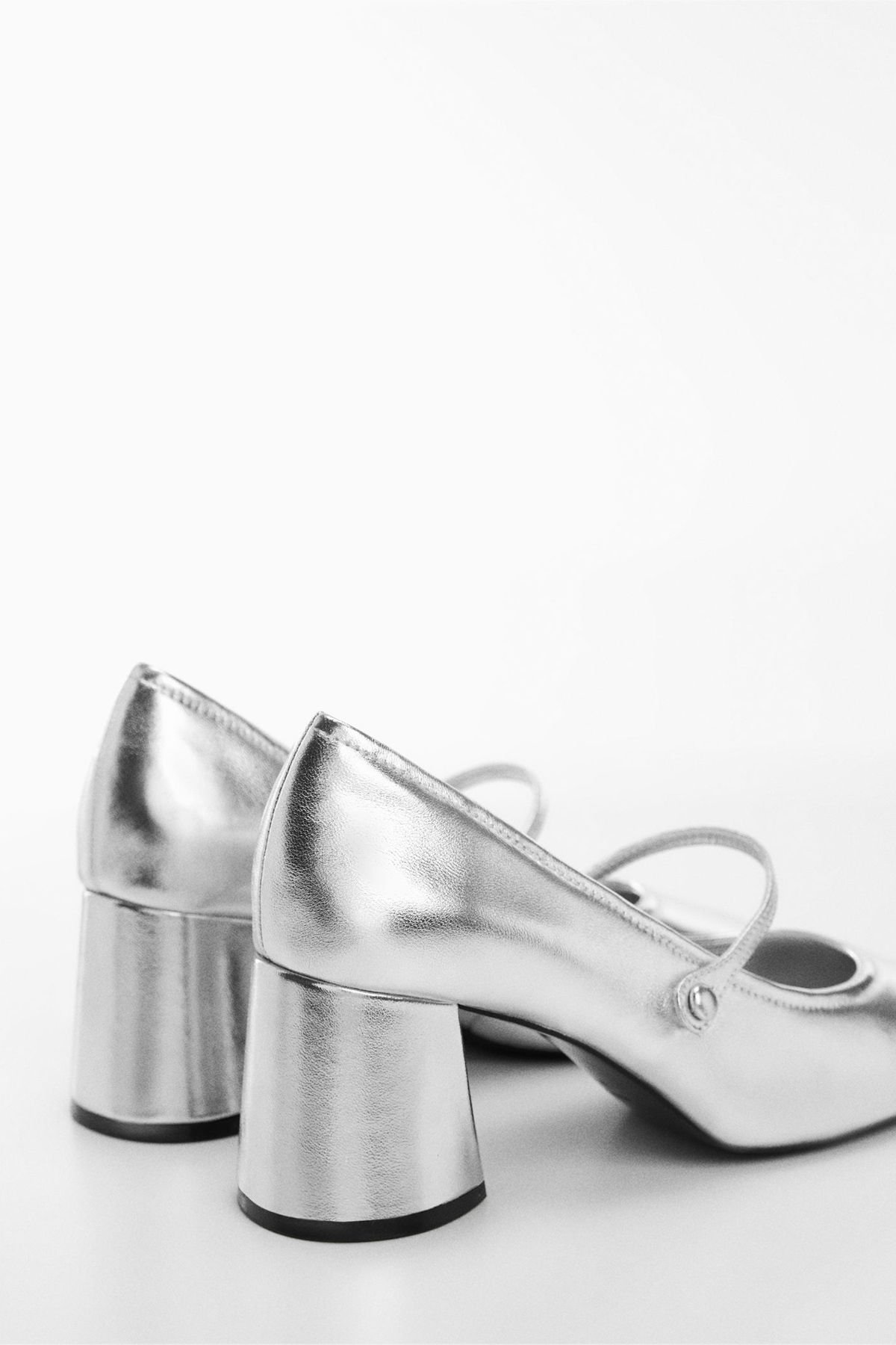 MANGO-Metallische Lederschuhe 6