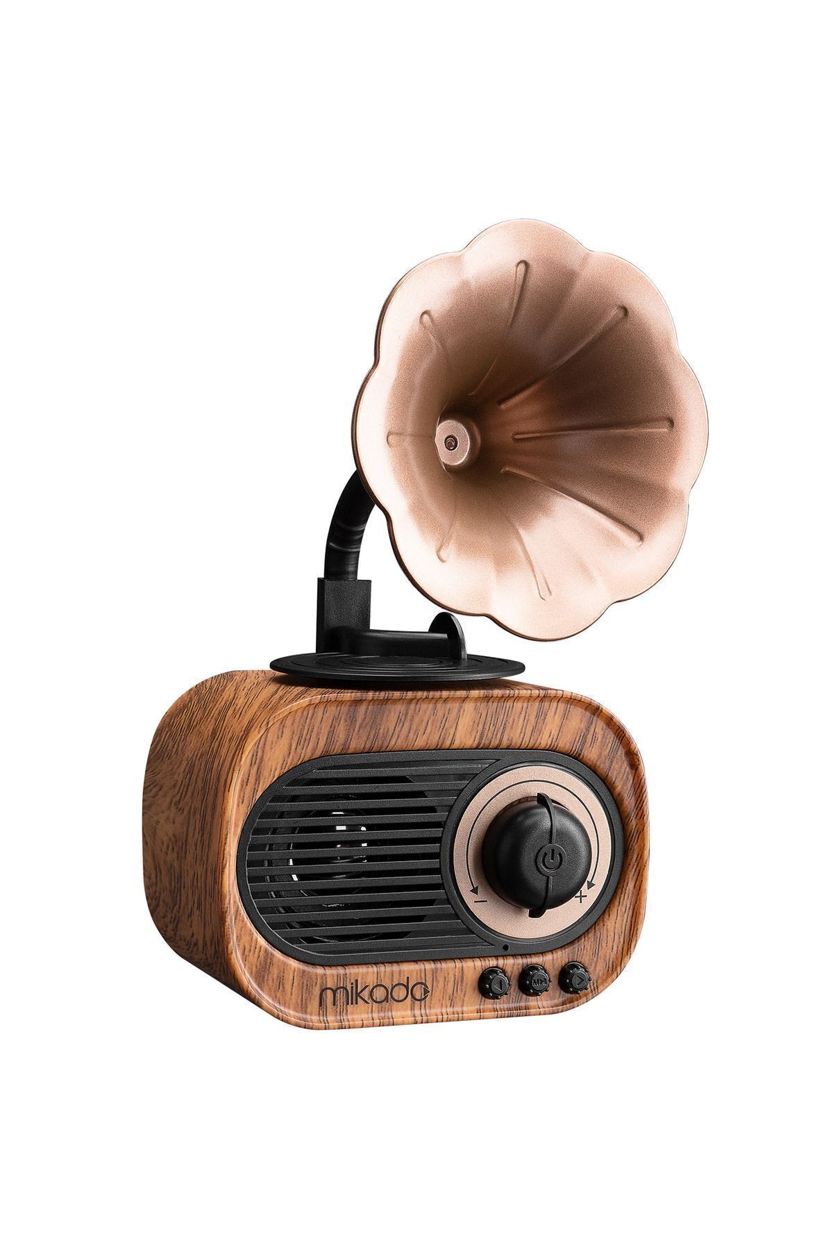 Mn-s19 Ahşap Klasik Retro Gramofon Bluetooth Müzik Kutusu