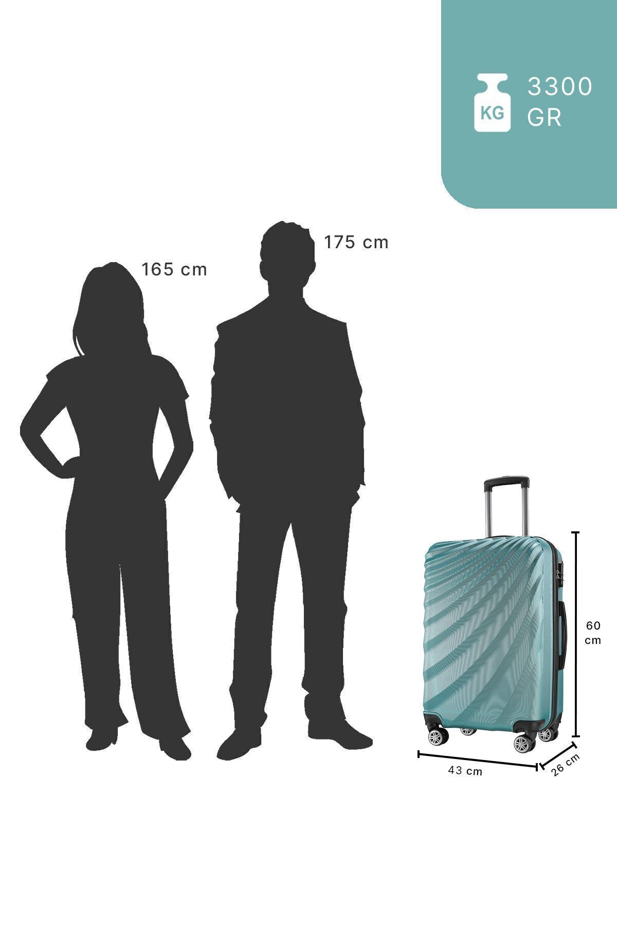 Wx-300 Mint Yeşili Orta Boy Valiz