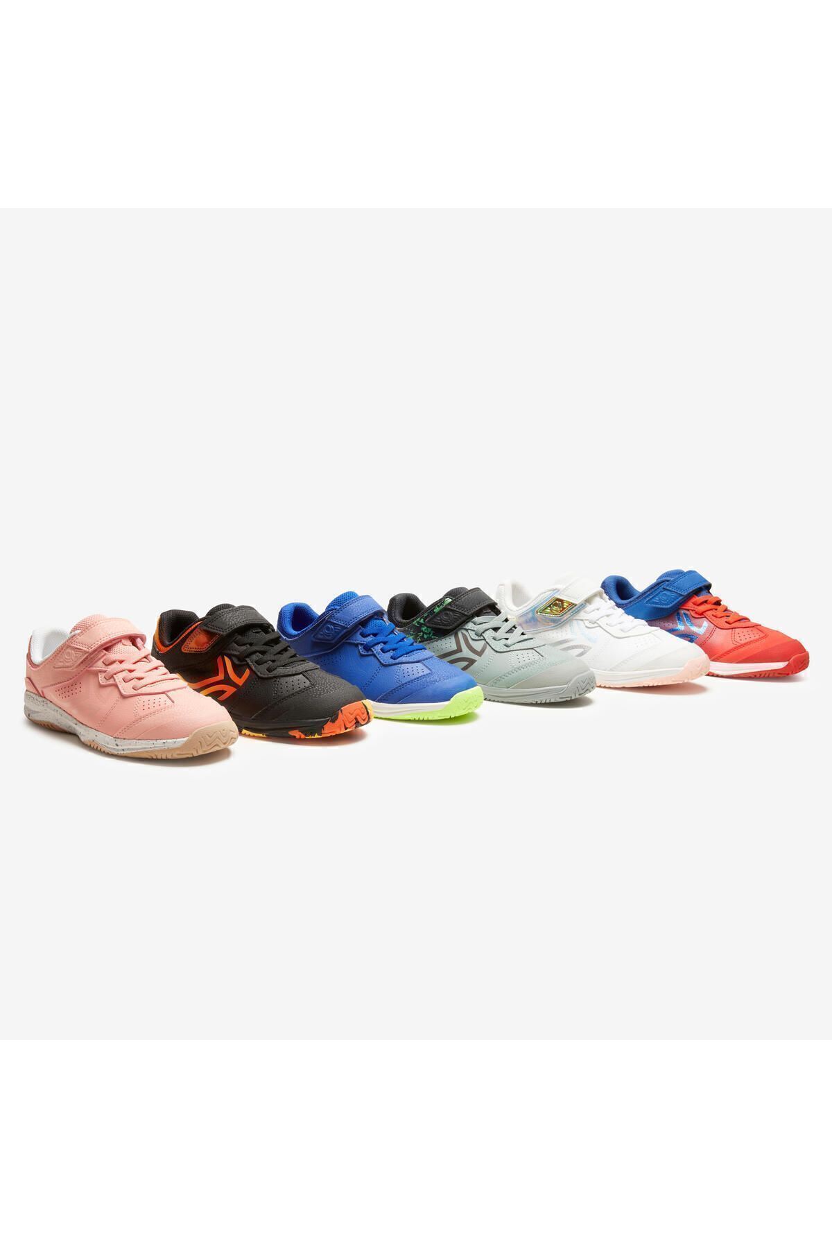 کفش پیاده روی قرمز دخترانه و پسرانه بچگانه كتانى ورزشی مدل Velcro Ts160 Decathlon