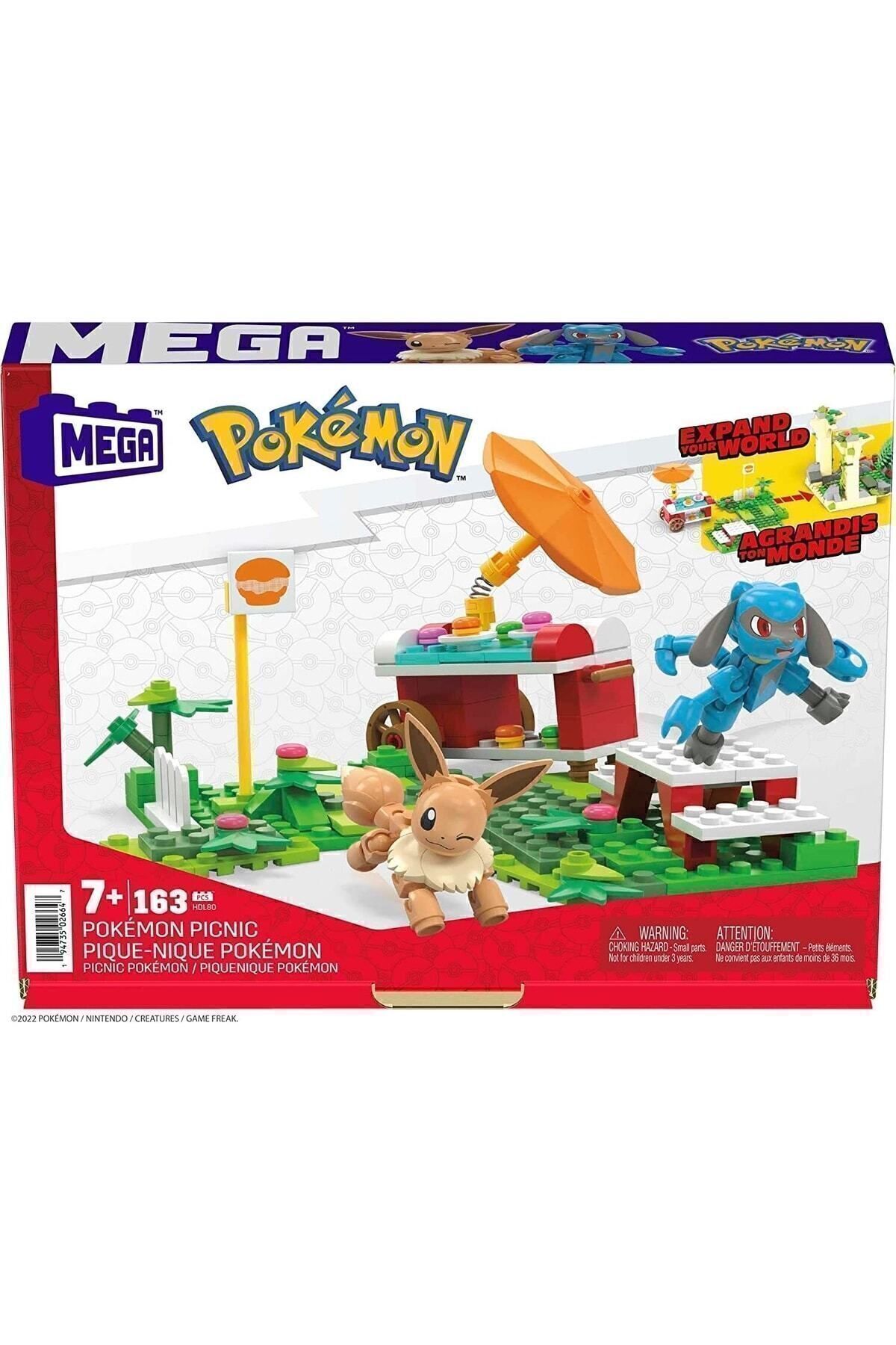 Mega Construx-Pokemon Builder Picnic Toy Building Set Eevee And Riolu Figures Block Making Lego Game 7