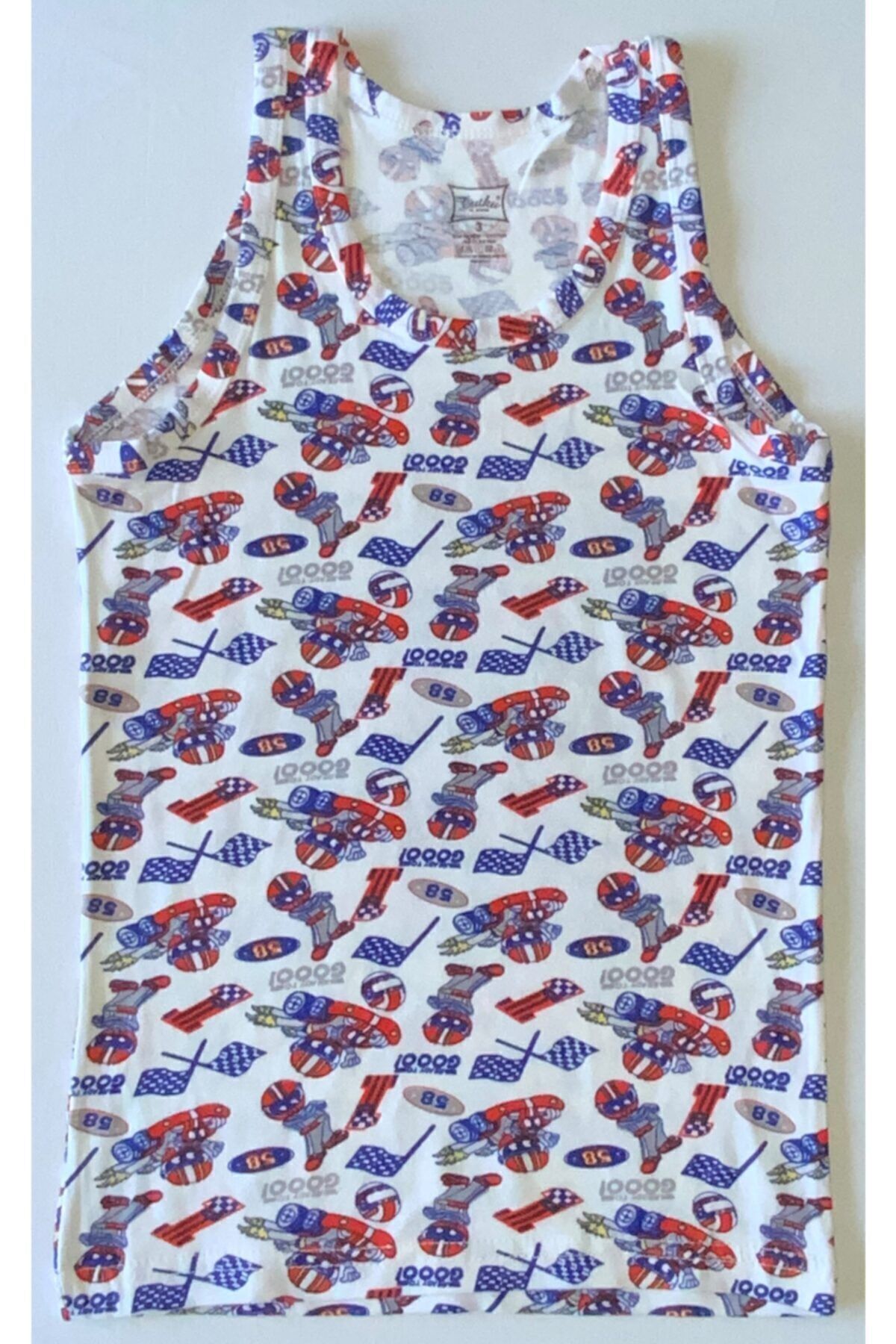 Tutku-Boy's Colorful Elastane Printed Undershirt (6 PCS) 3