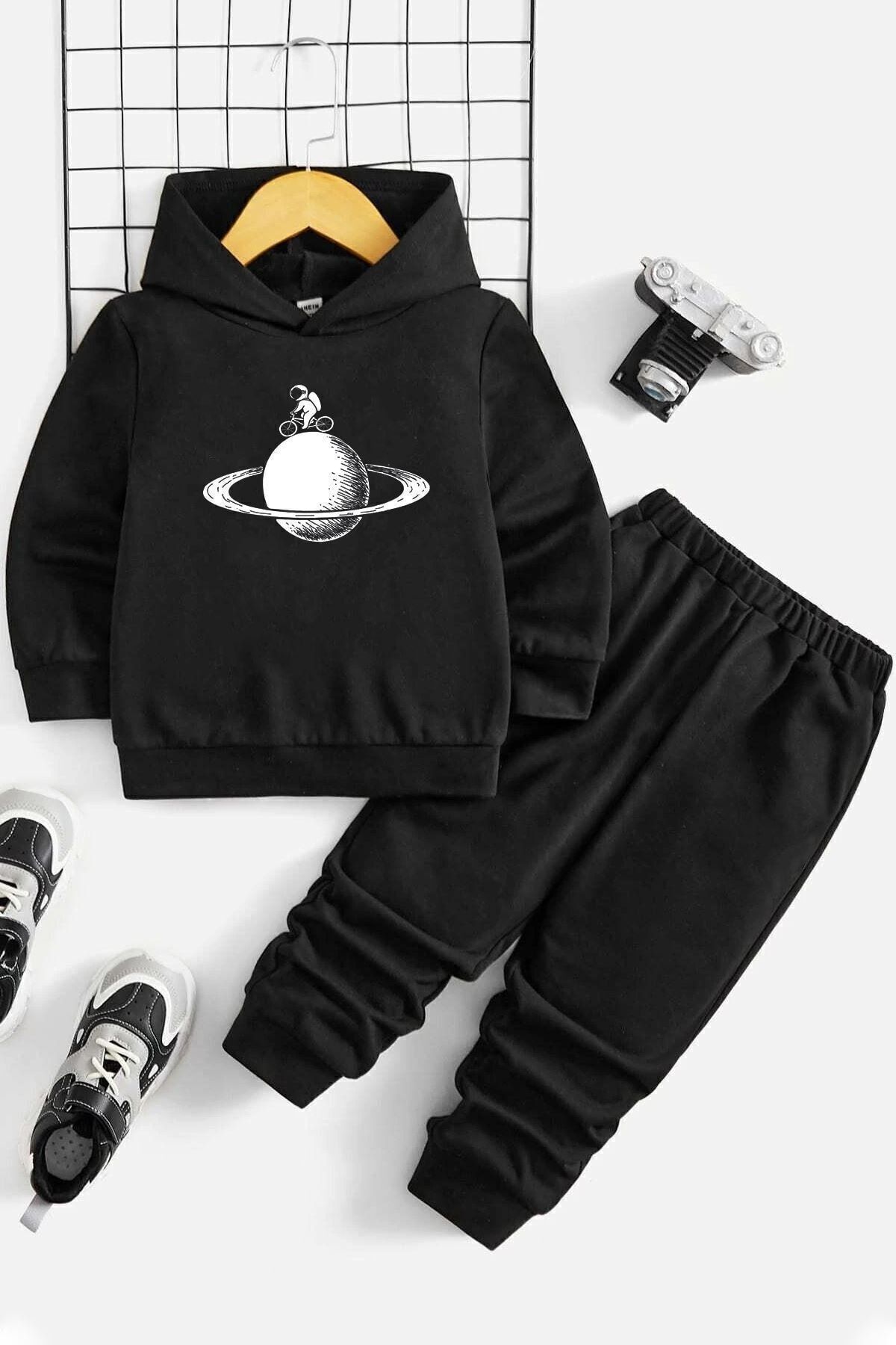 uyguntarz Zestaw Dresów Dla Dzieci Astronauta Rides Unisex - 7-8