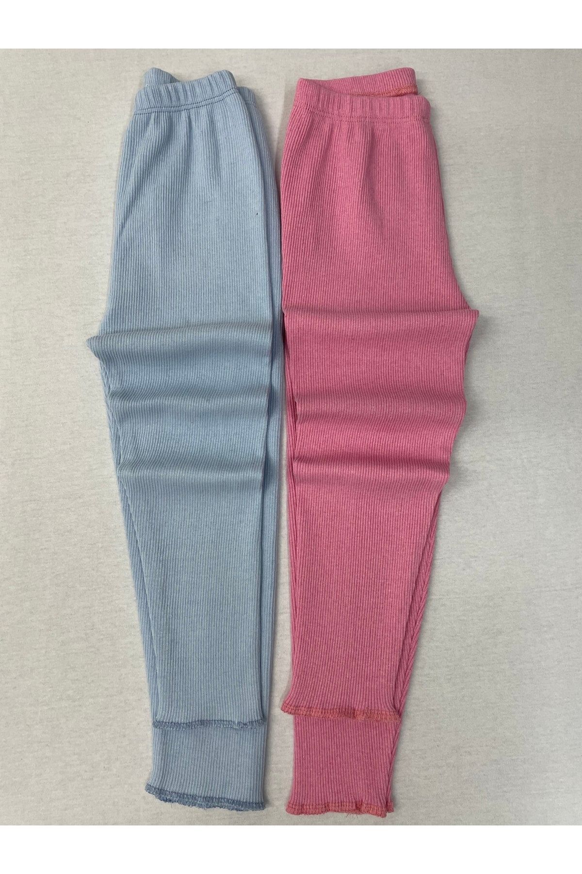 Ary Esnek Fitilli Mavi - Pembe 2li Kız Erkek Çocuk Tayt fotoğrafı 4 (önizleme)