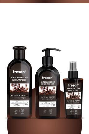 Tresan Kafein & Peptit Dökülme Karşıtı Şampuan + Saç Kremi + Saç Toniği