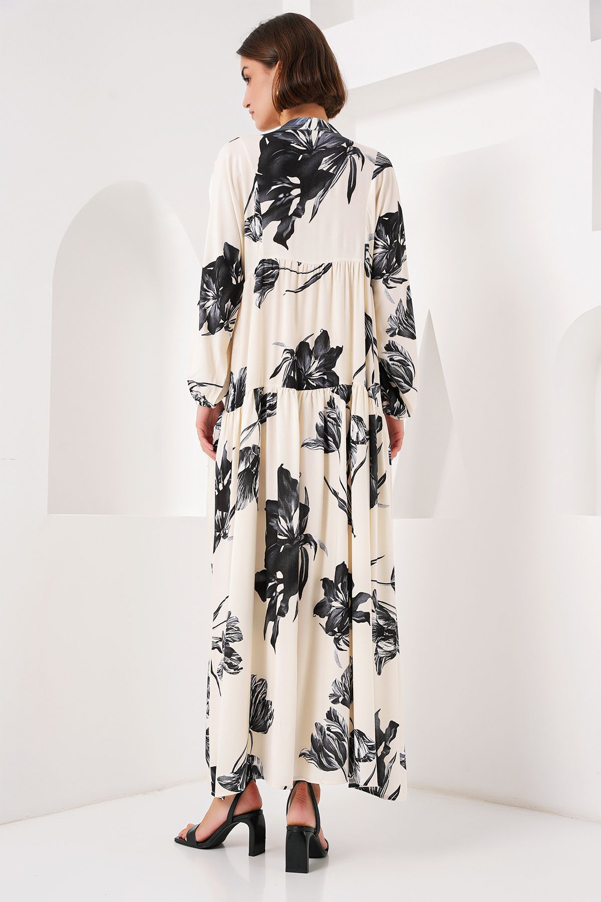 Bigdart-Φόρεμα 2423 Model Authentic Patterned - D.Cream 5