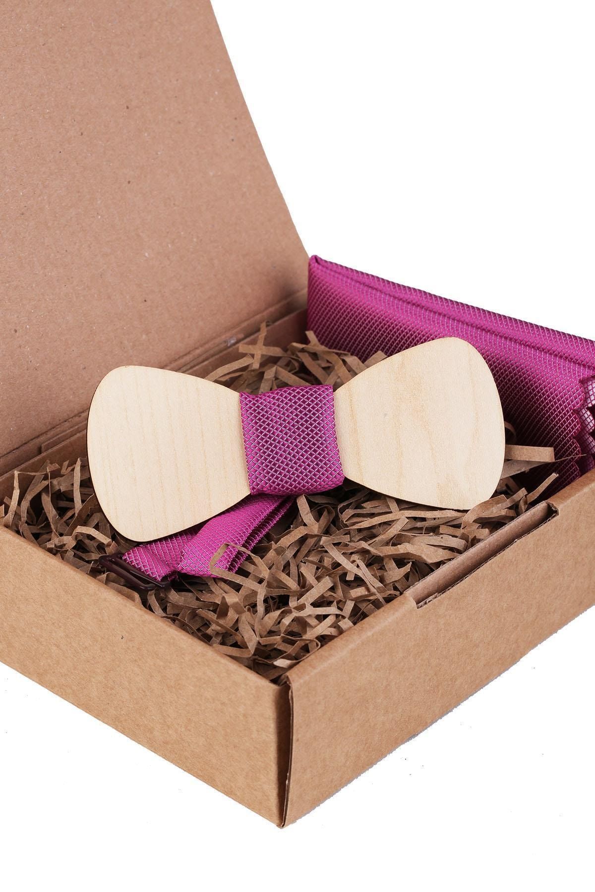  پاپیون چوبی صورتی AHP417