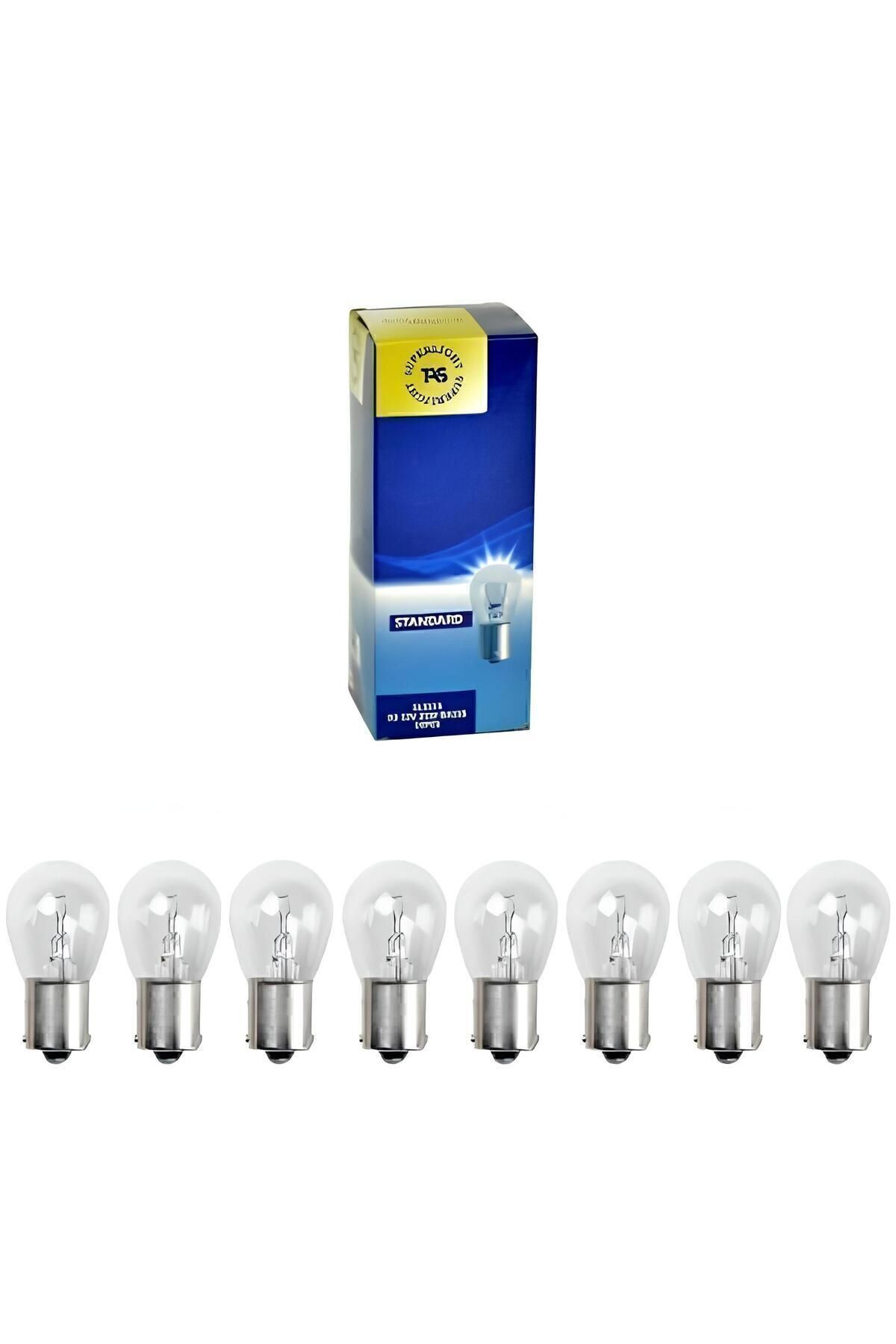 Genel Markalar 10 Adet 12V P21W 93 Düz Tek Duy Stop Sinyal Ampul Standart Işık