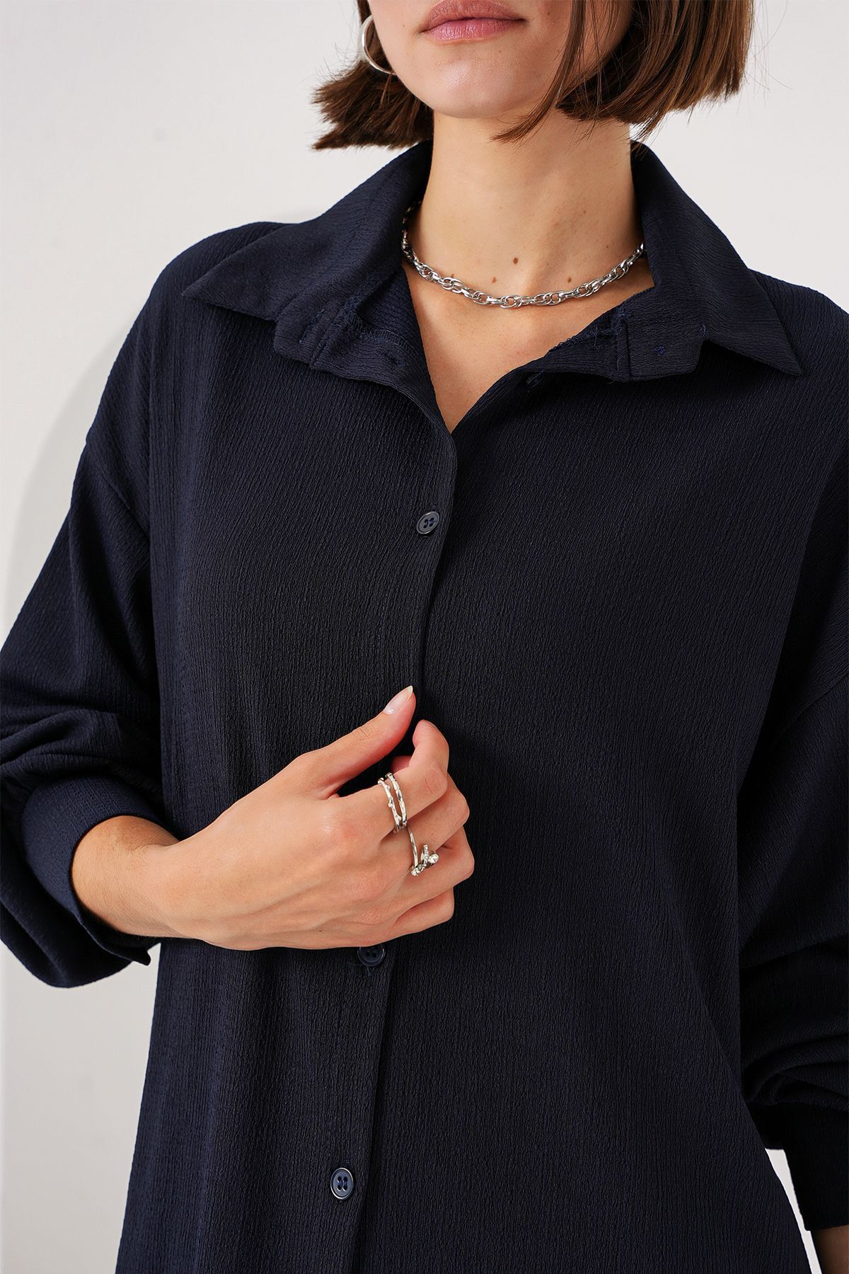 Bigdart-C. Navy Blue 5858 Knitted Double Set 4