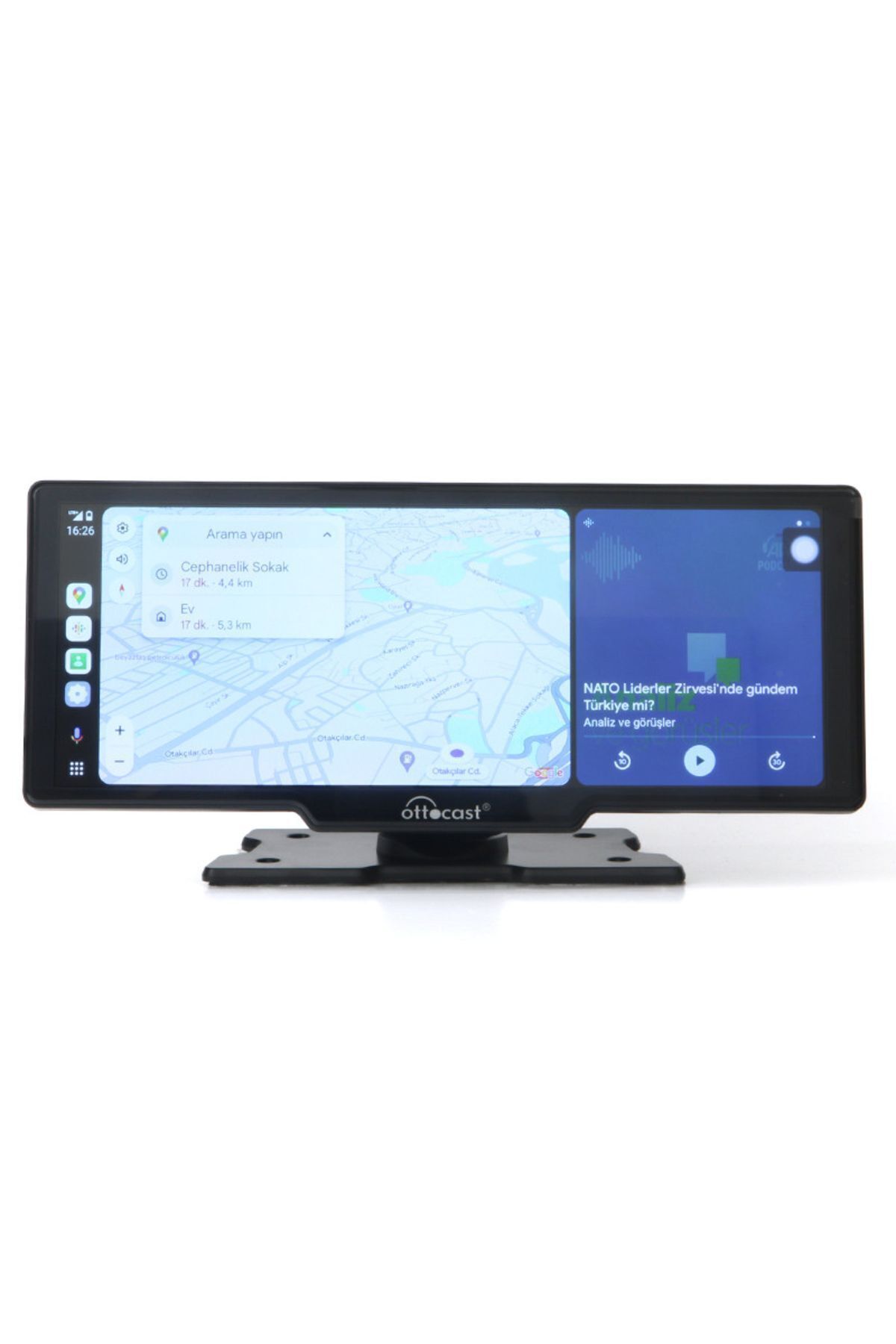 Ottocast-10'' Portable Apple Carplay - Android Auto/Airplay Cast, Car Display with Front and Rear Camera 2