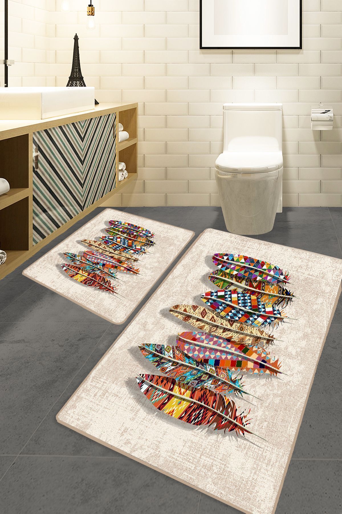 Chilai Home Set Covor De Baie Rovny Din 2 Piese Djtbanyo - One Size