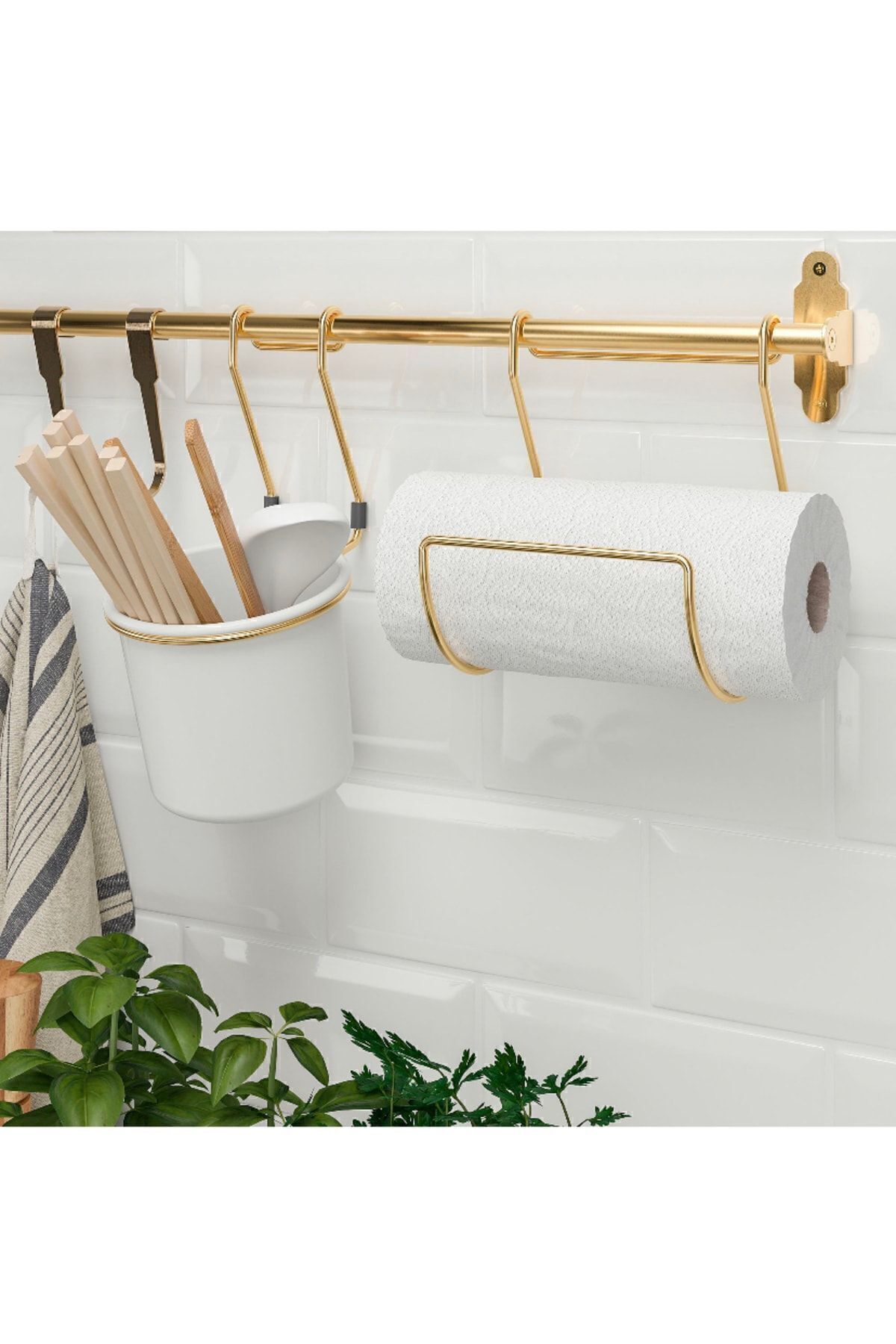 IKEA HULTARP paper towel holder brass color gold 19 cm Trendyol