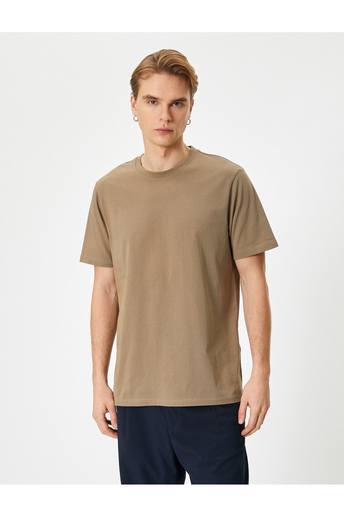 تیشرت مردانه خاکی کوتون | SS0000000035832 اورجینال - تصویر 3