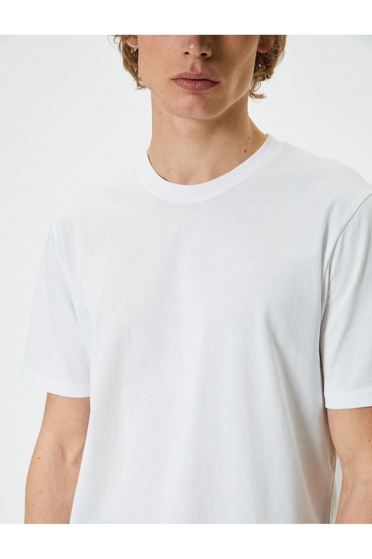 تیشرت مردانه سفید کوتون | SS0000000035832 اورجینال - تصویر 5