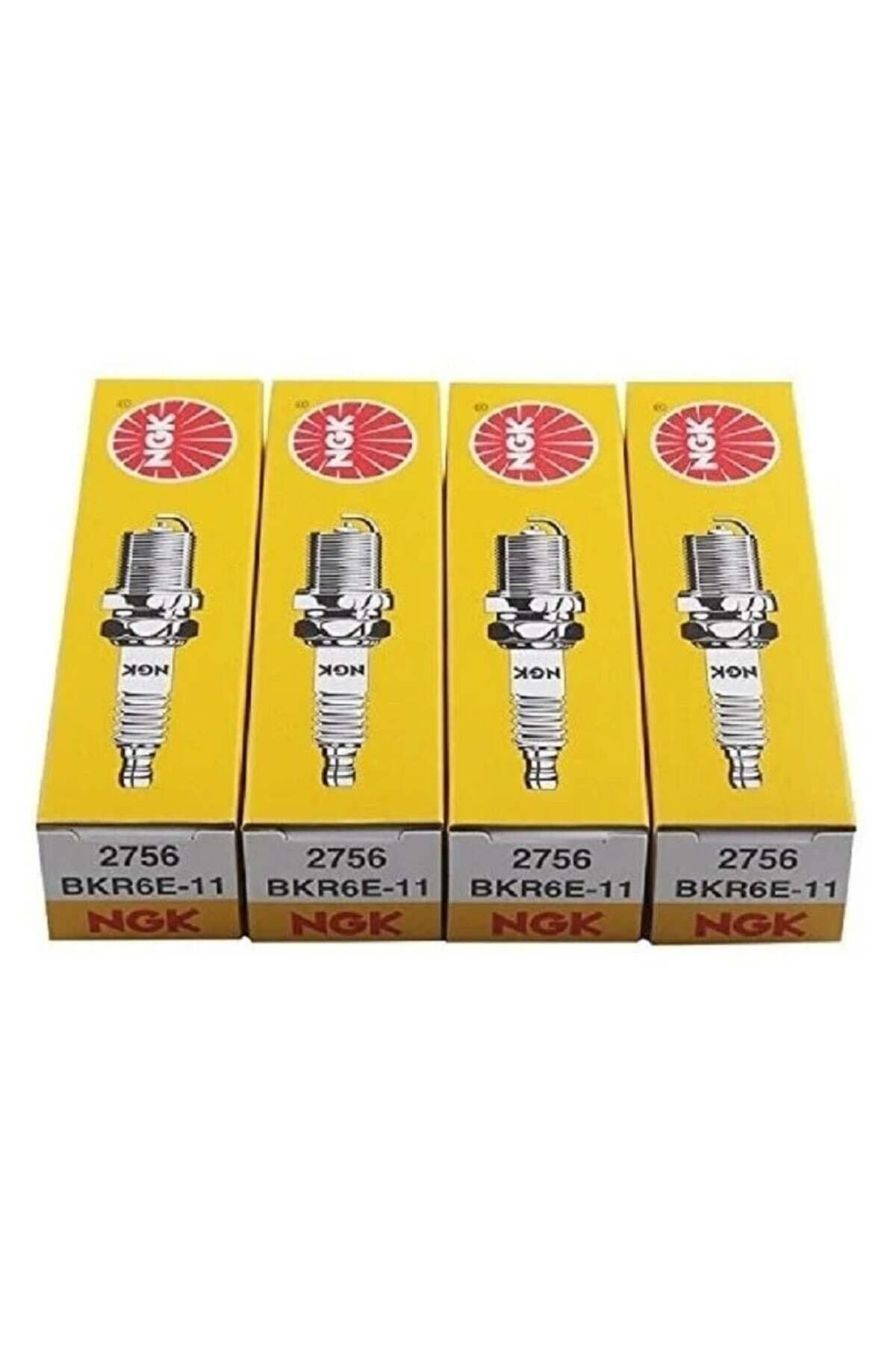 NGK-2756 4-Piece Ignition Spark Plug Set - Bkr6e-11 1