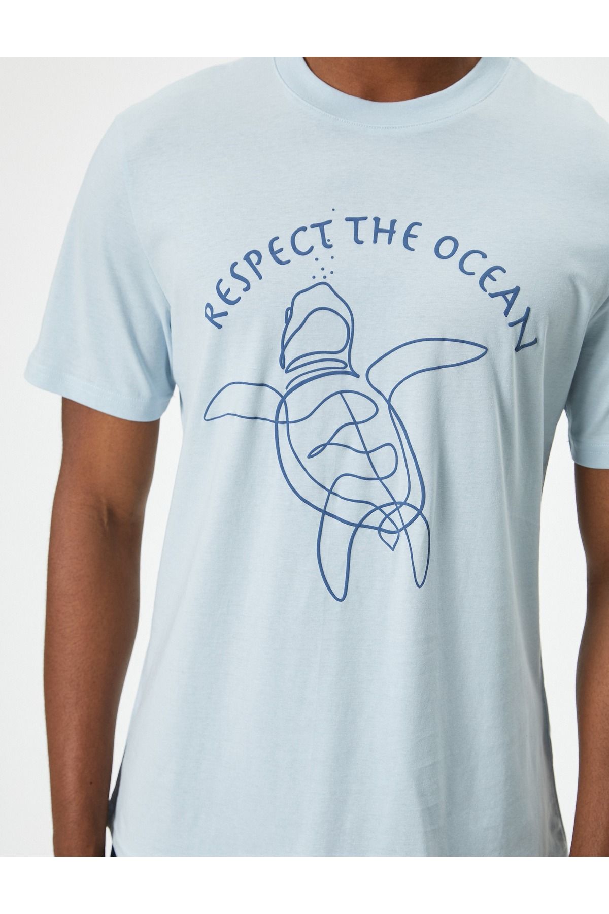 تیشرت مردانه آبی کوتون | SS0000000035851 اورجینال - تصویر 5