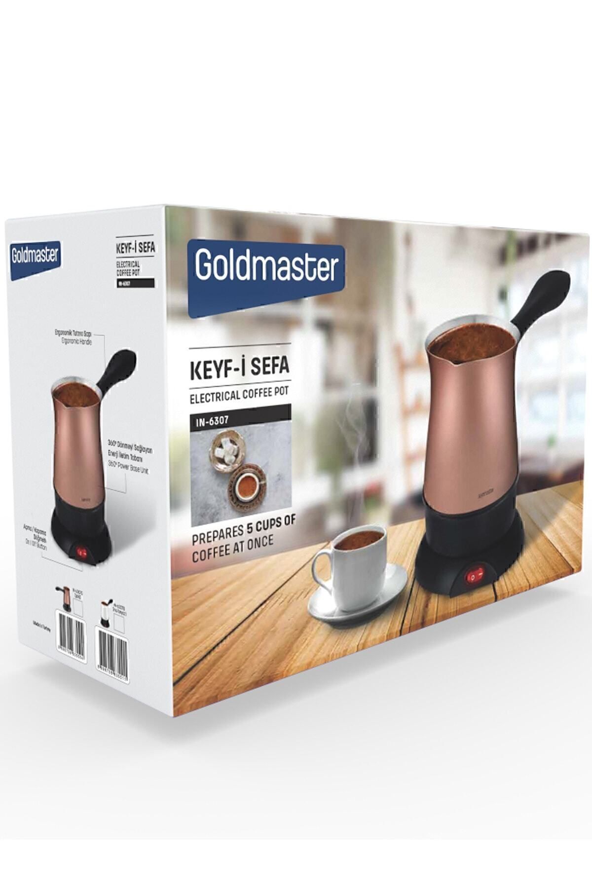 Keyf-i Sefa Gold 5 Fincan Kapasiteli Paslanmaz Çelik Elektrikli Cezve 5