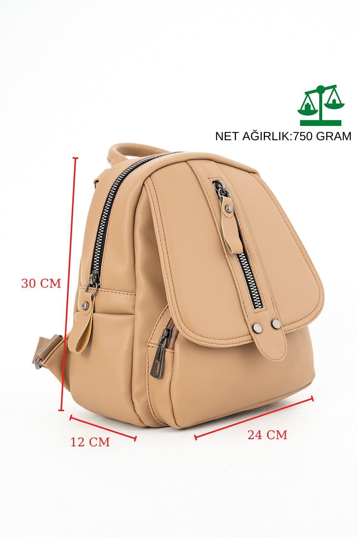 FiONA BAG Kadın Vizon Sırt Ve Omuz Çantası Taşıması Kolay Ve Çok Kullanışlı fotoğrafı 4 (önizleme)