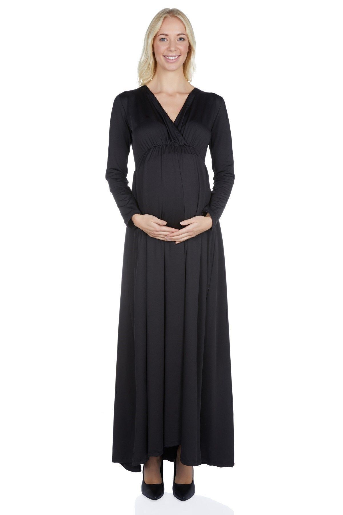 Luvmabelly-5210 Rochie de seară lungă de maternitate adunată 1