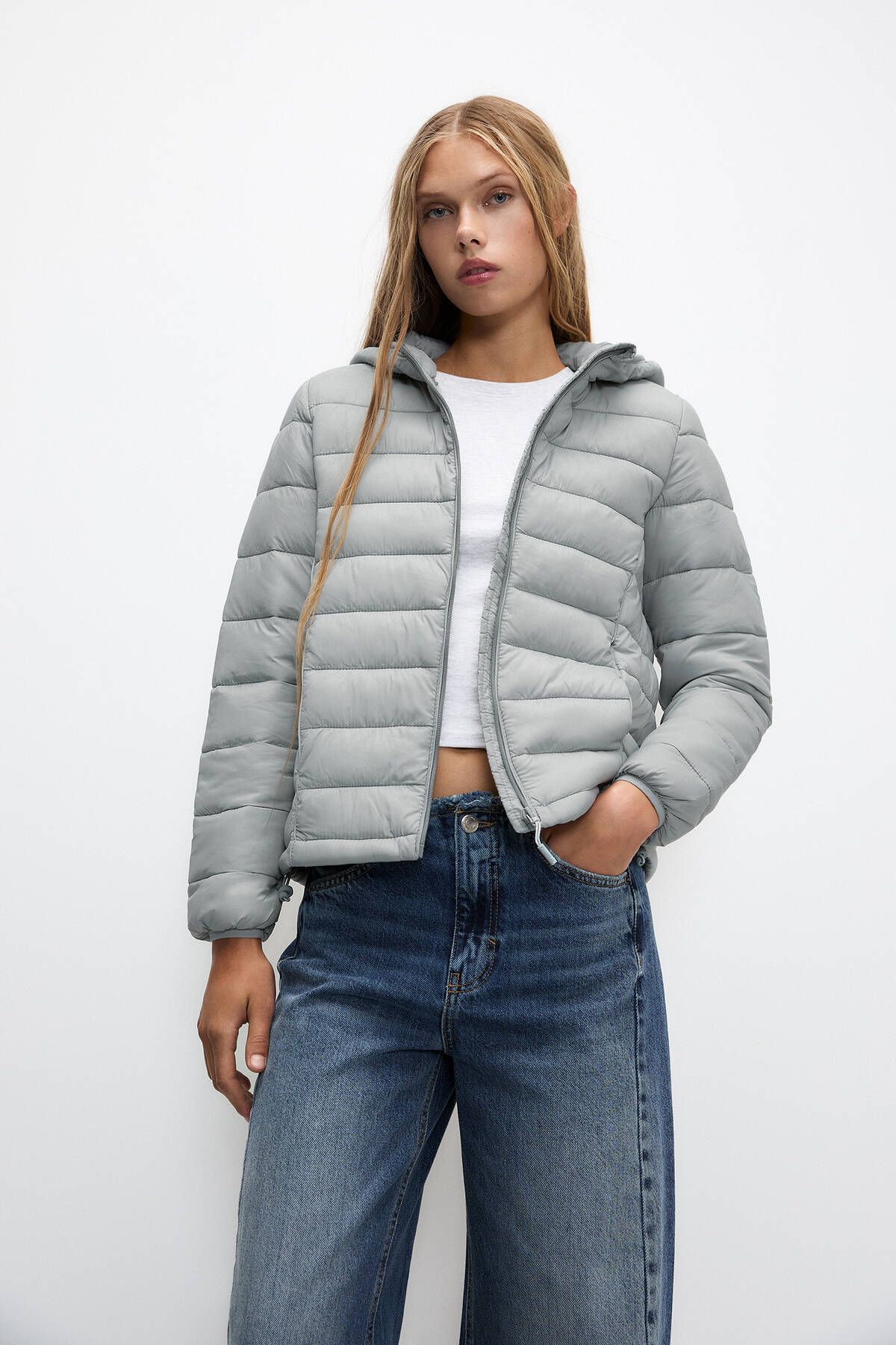 Light basic puffer jacket