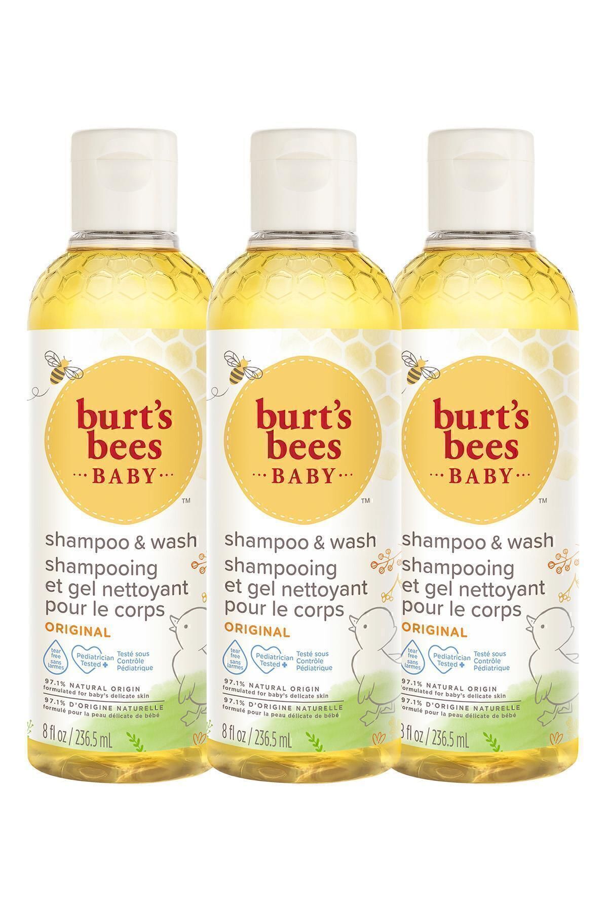 Burts Bees Bebek Saç Ve Vücut Şampuanı - Baby Bee Shampoo Body Wash X 3 235 ml