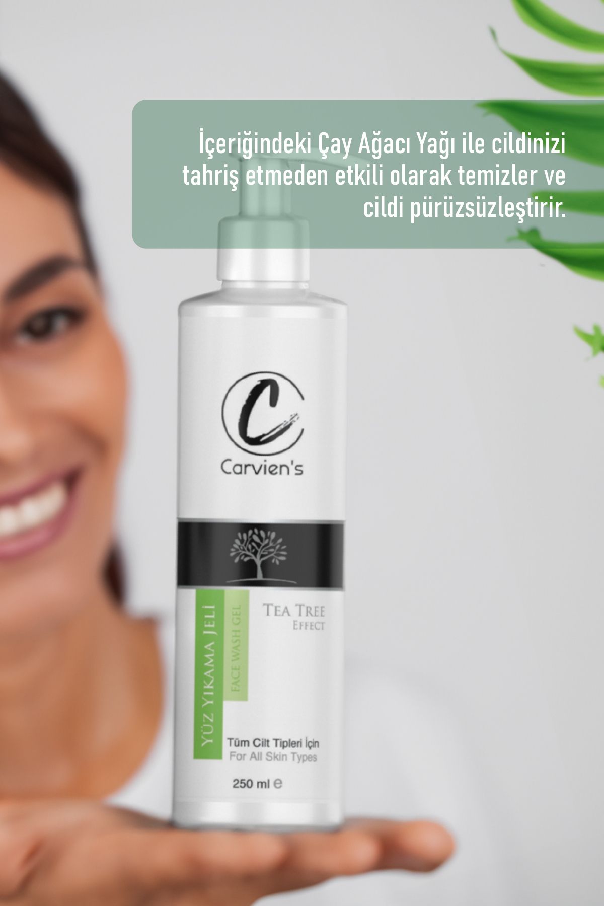 Çay Ağacı Yağlı Yüz Yıkama Jeli - Akne & Karşıtı | Yağlı Ve Karma Ciltler Için 250 ml — CRVNS001 — تصویر 4 از 6