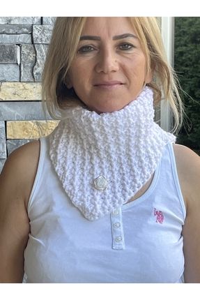 TAKINTI BY SİYAKO Beyaz atkı