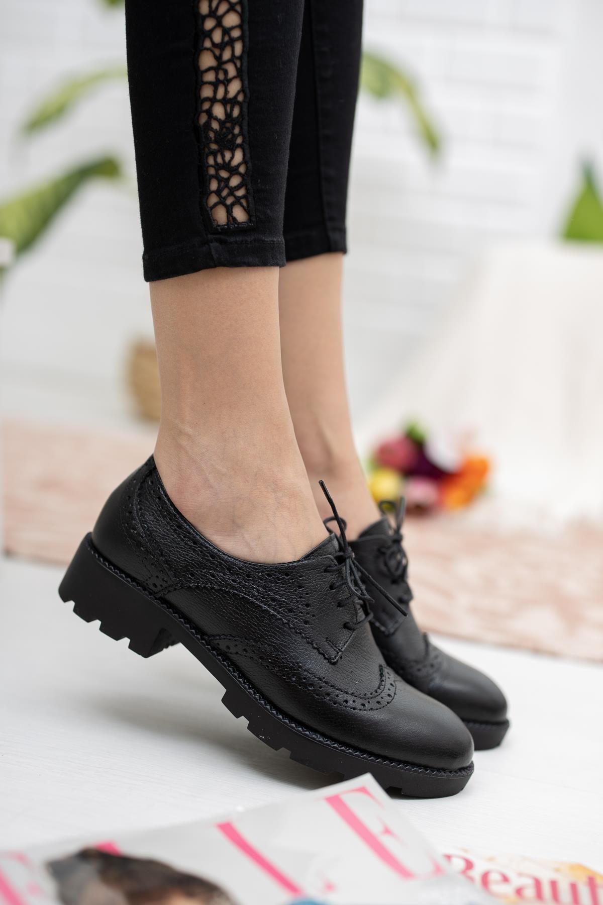 Diego Carlotti-Pantofi damă Oxford casual din piele naturală 3