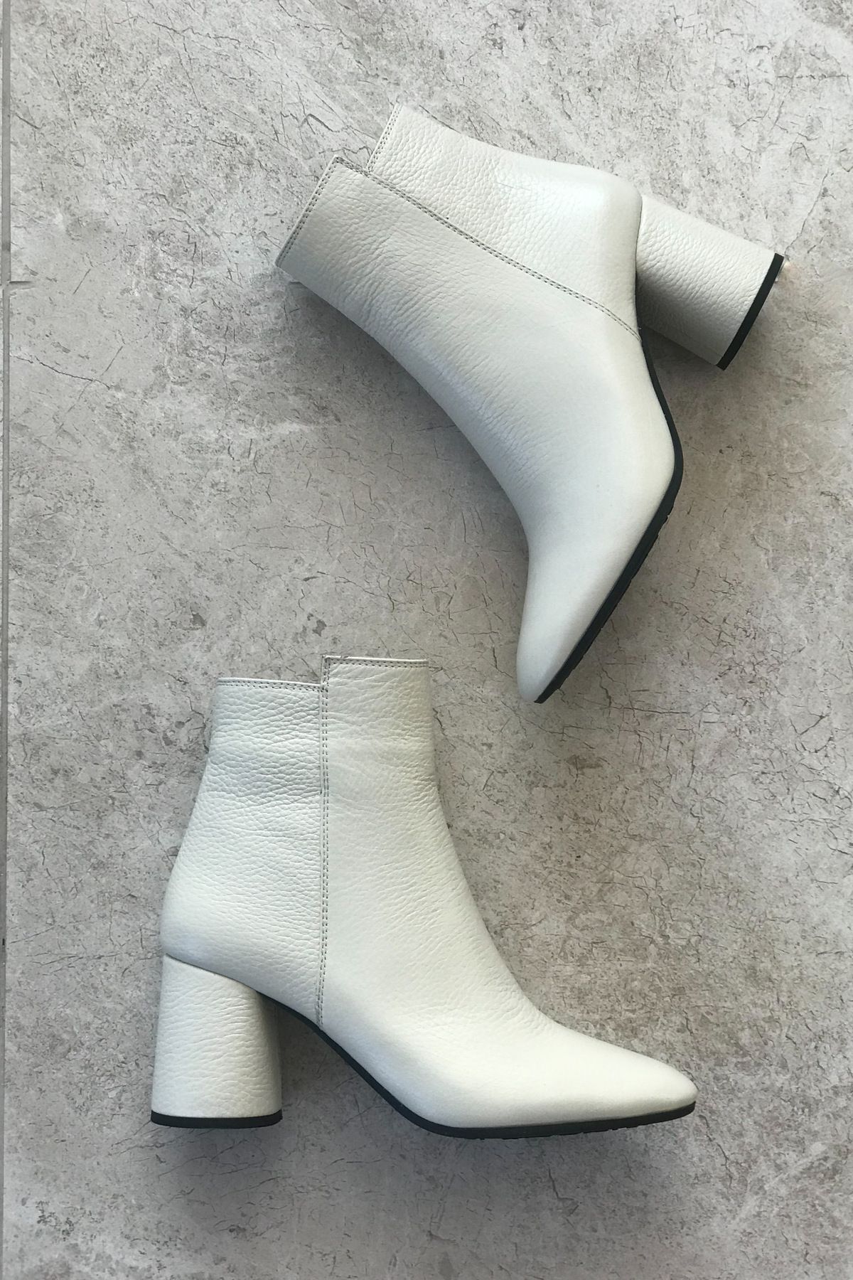 TUNAELLİ-Nude Colored Women's Boots - Genuine Natural Leather & Bootie 4